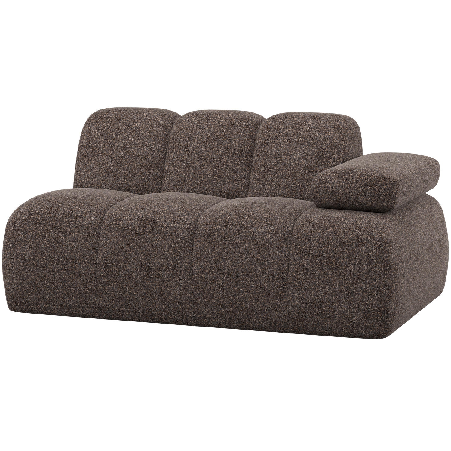 WOOOD canapea modulara MOJO 1,5-SEATER ELEMENT | 100% Pes | Maro | 74x164x97 cm