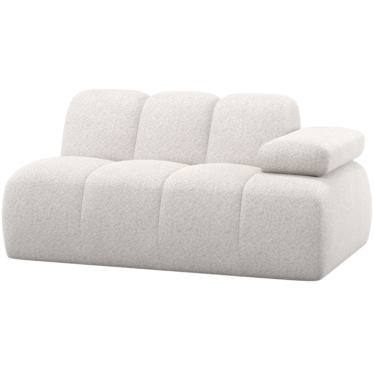 WOOOD canapea modulara MOJO 1,5-SEATER ELEMENT | 100% Pes | Ecru | 74x164x97 cm