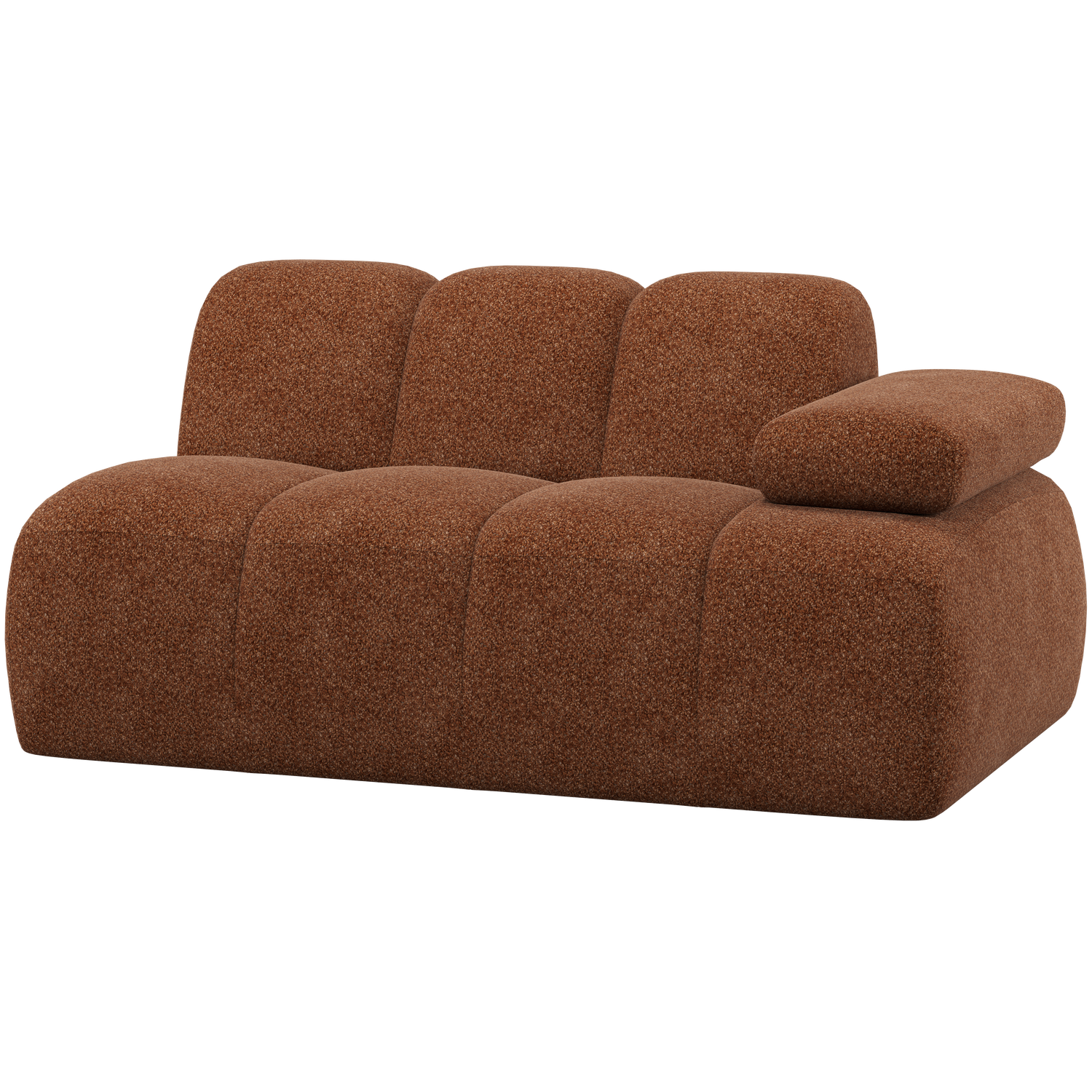 WOOOD canapea modulara MOJO 1,5-SEATER ELEMENT | 100% Pes | Maro | 74x164x97 cm
