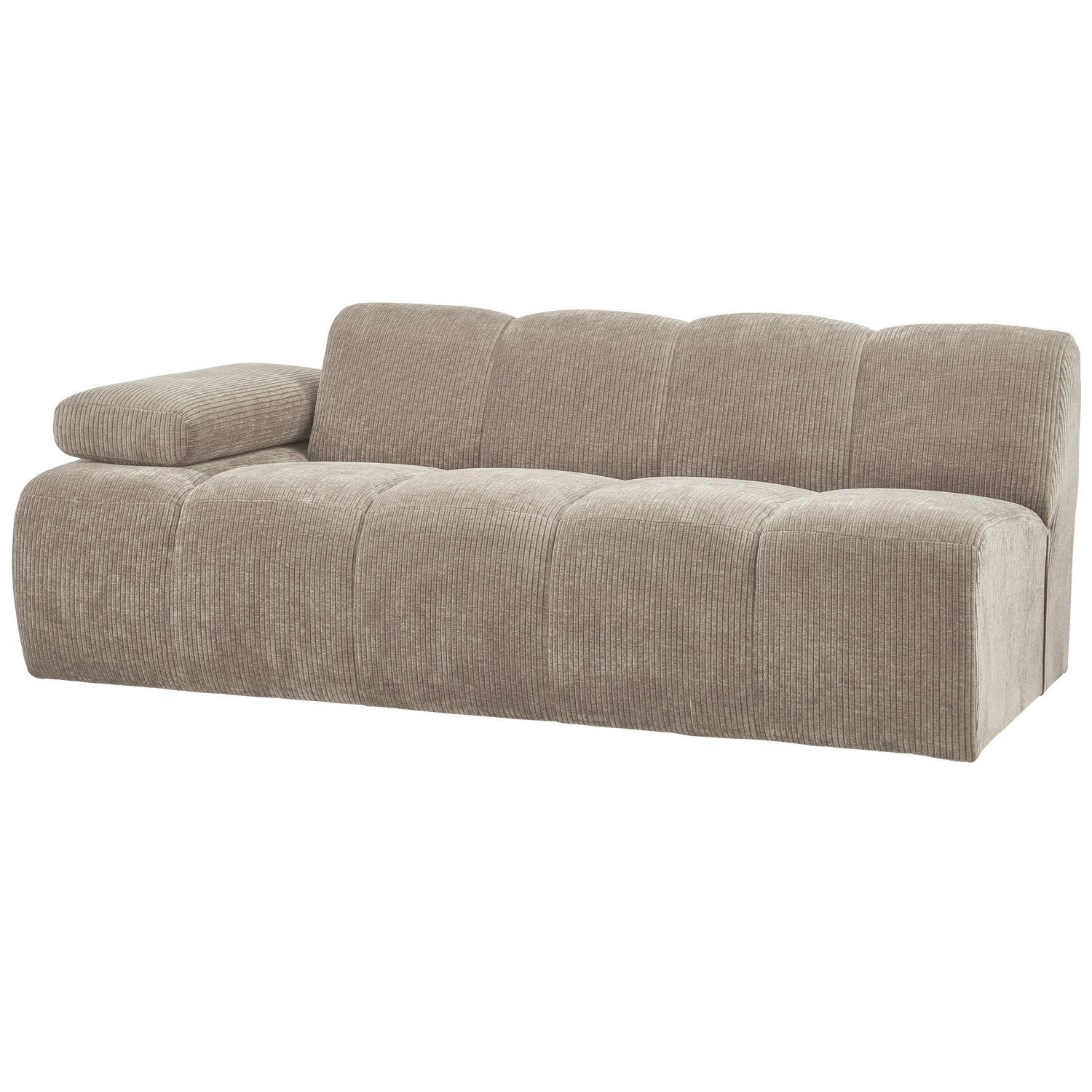 WOOOD canapea modulara MOJO | 100% Pes | Nisipiu | 74x204x97 cm