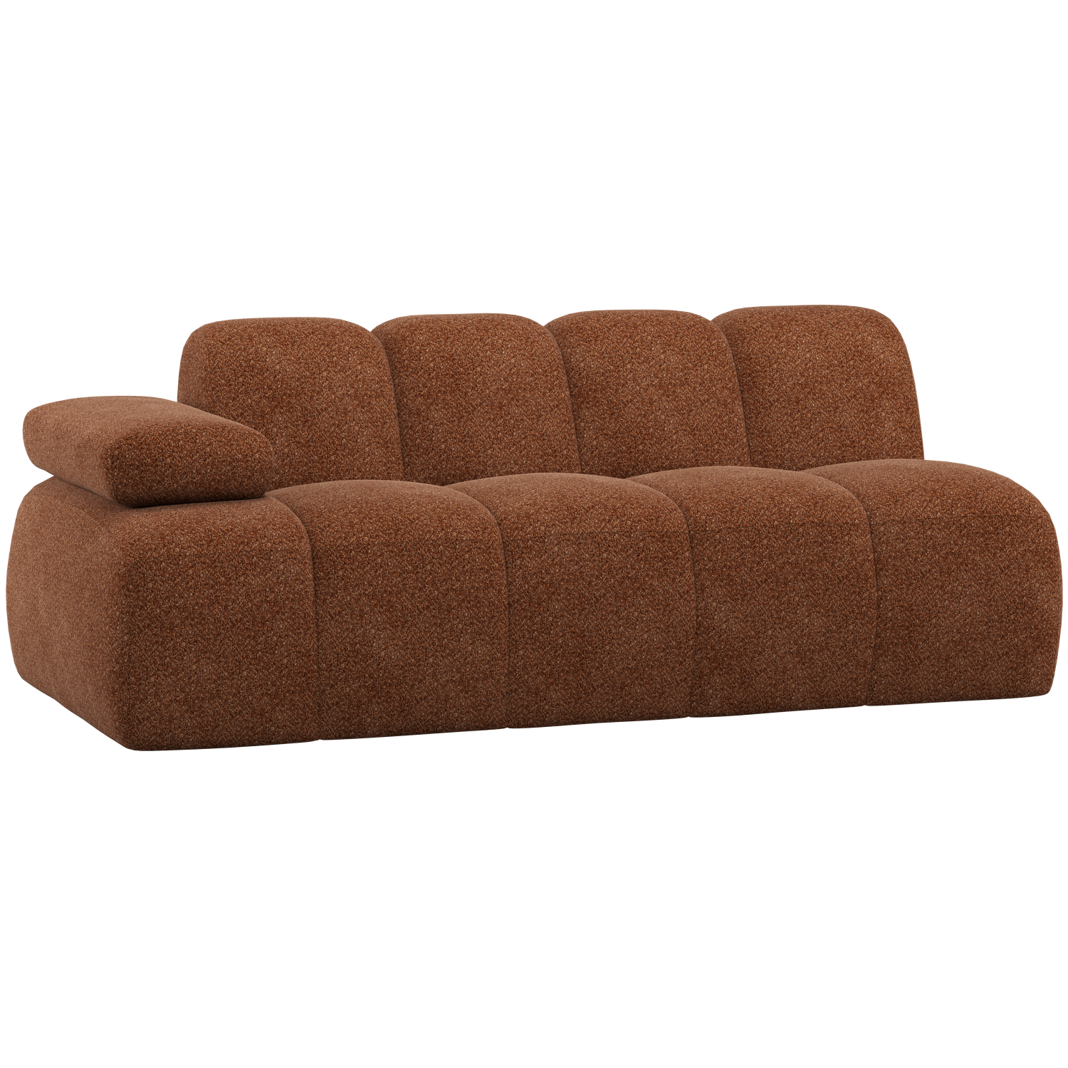 WOOOD canapea 2 locuri MOJO | 100% Pes | Maro | 74x204x97 cm