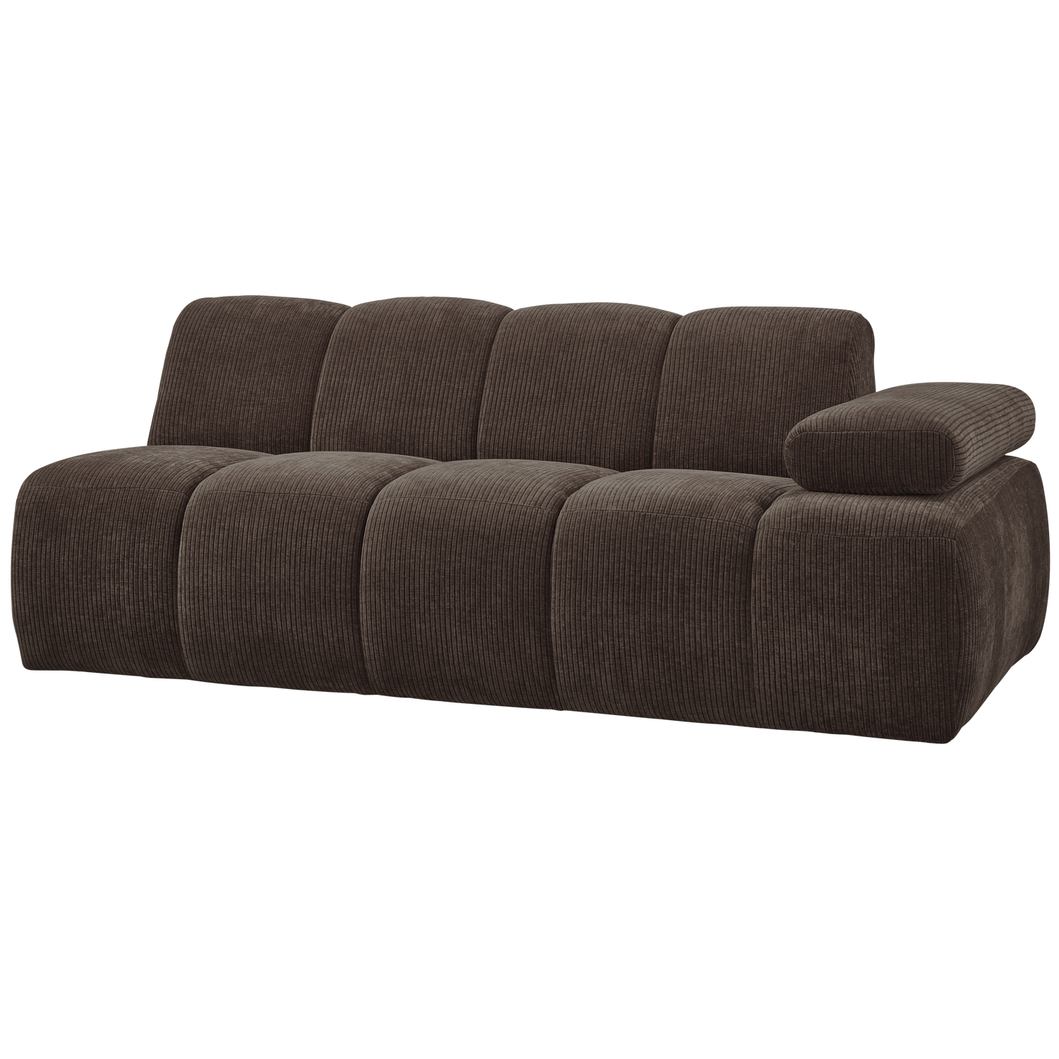 WOOOD canapea modulara MOJO | 100% Pes | Maro | 74x204x97 cm