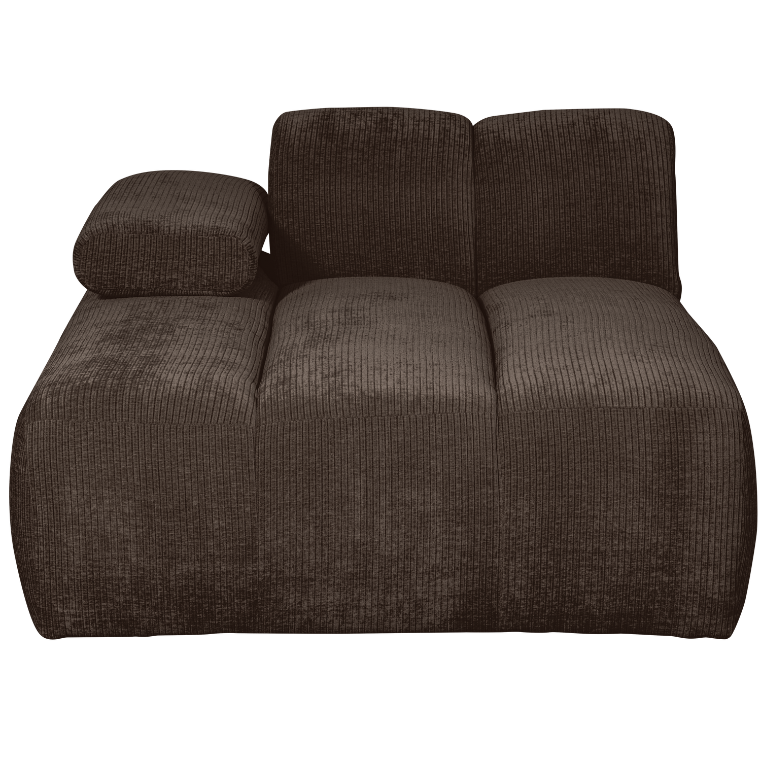 WOOOD canapea modulara MOJO CHAISE LONGUE ELEMENT | 100% Pes | Maro | 74x124x162 cm
