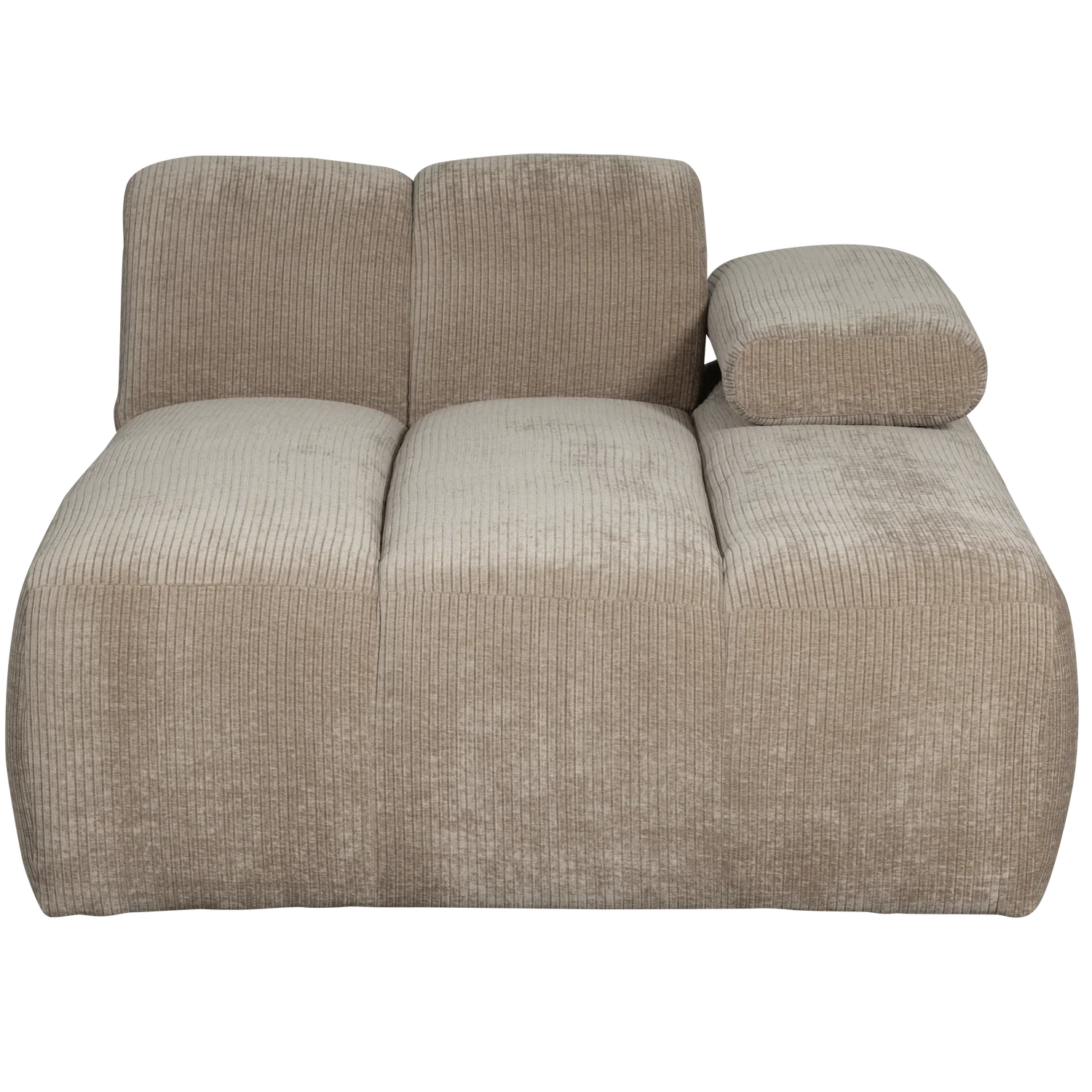 MOJO CHAISE LONGUE ELEMENT RIGHT RIB FABRIC DARK SAND