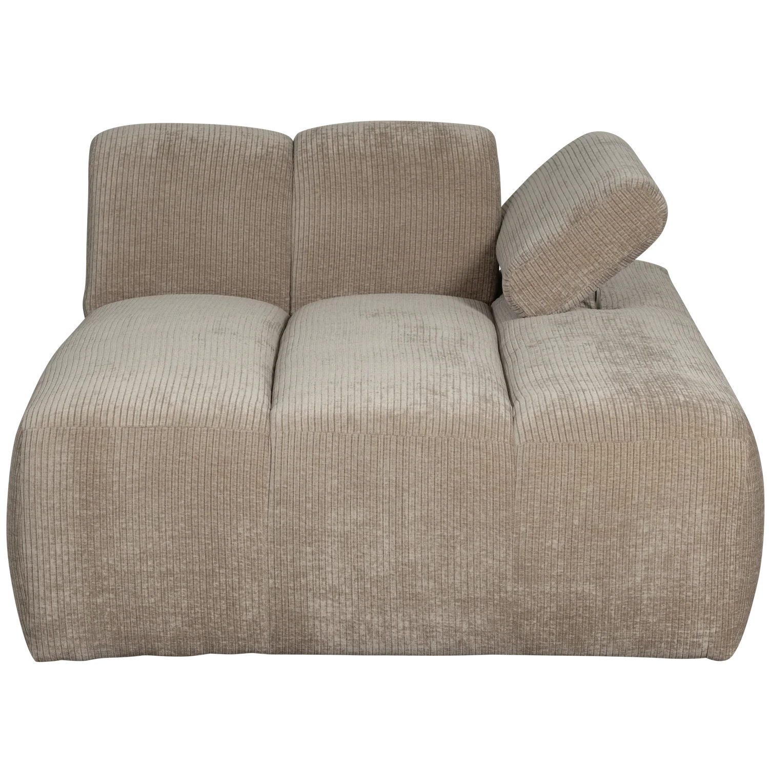 MOJO CHAISE LONGUE ELEMENT RIGHT RIB FABRIC DARK SAND