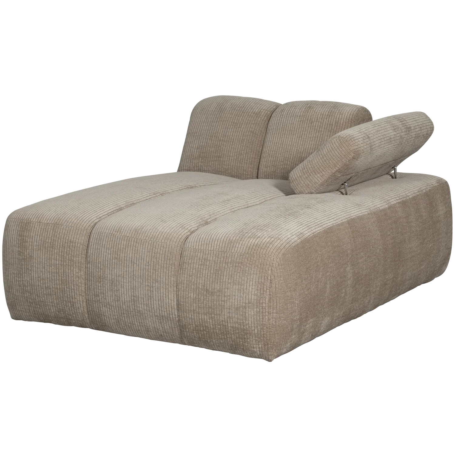 MOJO CHAISE LONGUE ELEMENT RIGHT RIB FABRIC DARK SAND