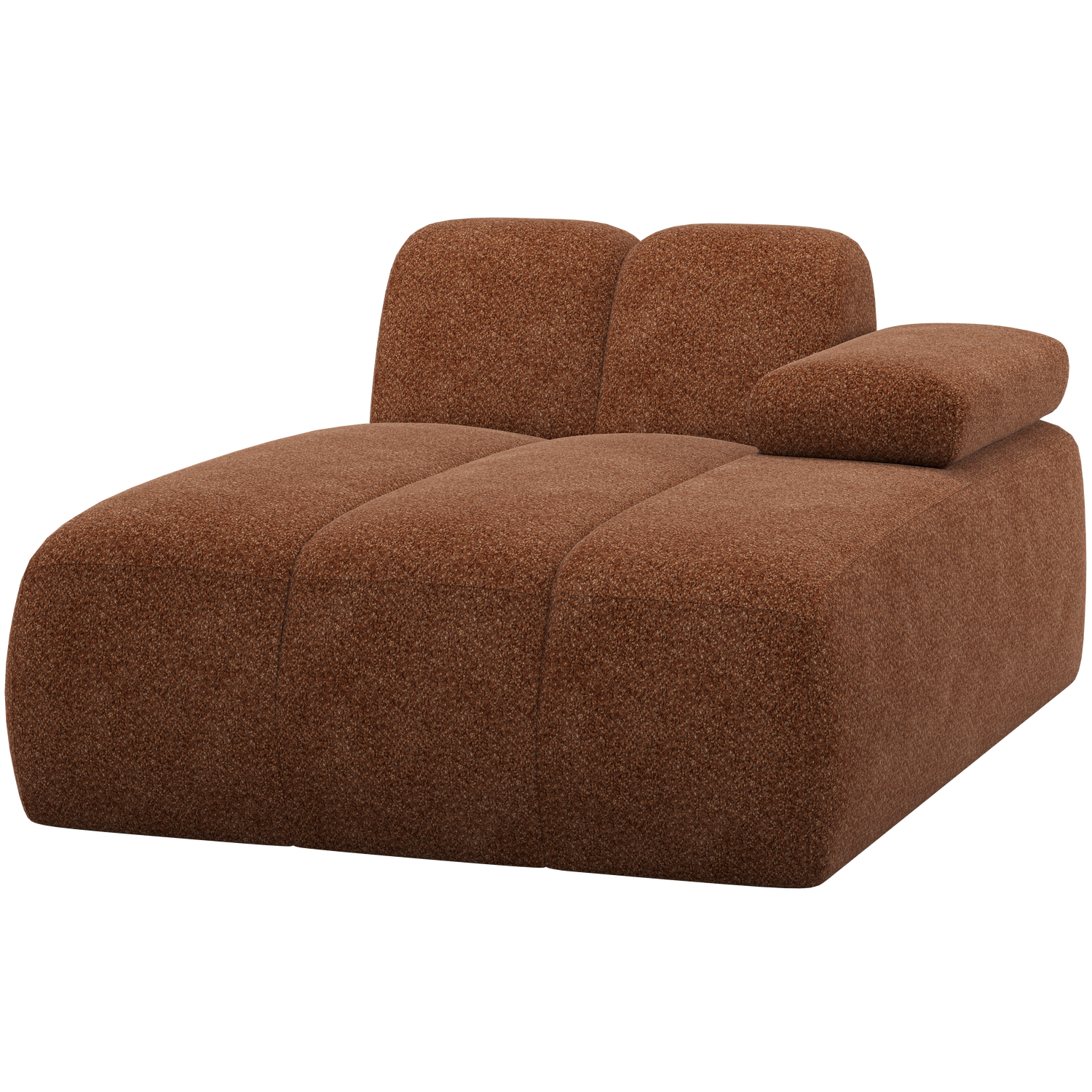 WOOOD canapea modulara MOJO CHAISE LONGUE ELEMENT | 100% Pes | Maro | 74x124x162 cm