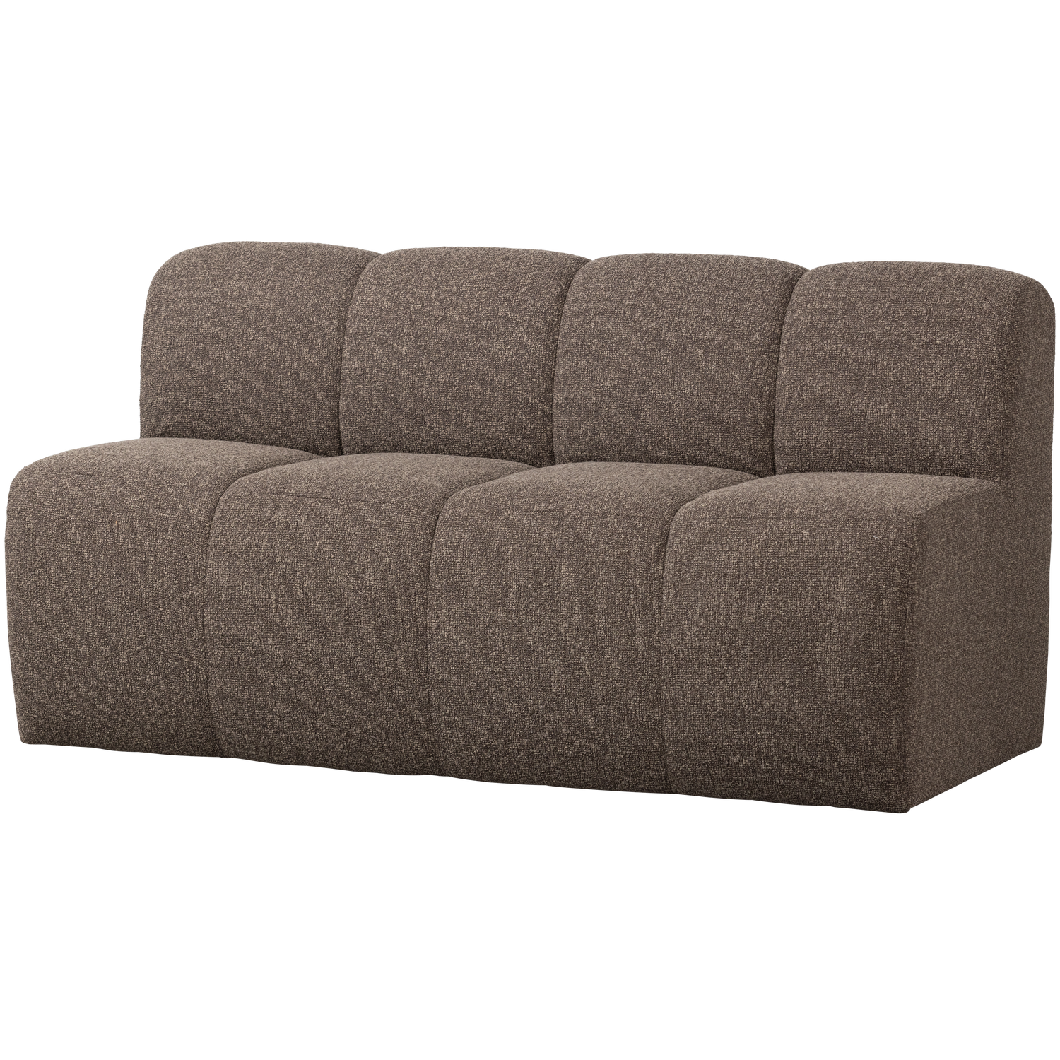 MOJO DINING BENCH 164 CM WITH BACKREST BOUCLE BROWN MELANGE