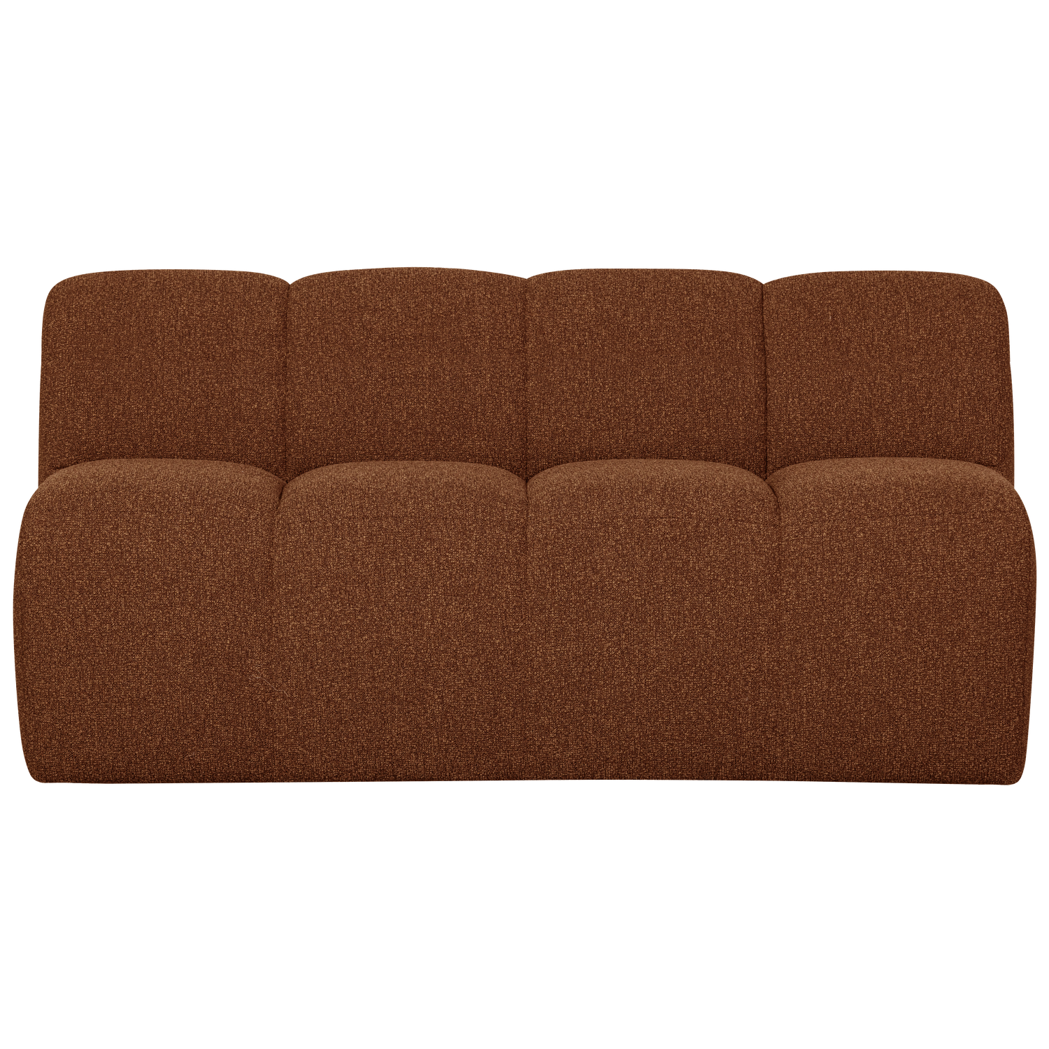MOJO DINING BENCH 164 CM WITH BACKREST BOUCLE RUST BROWN MEL