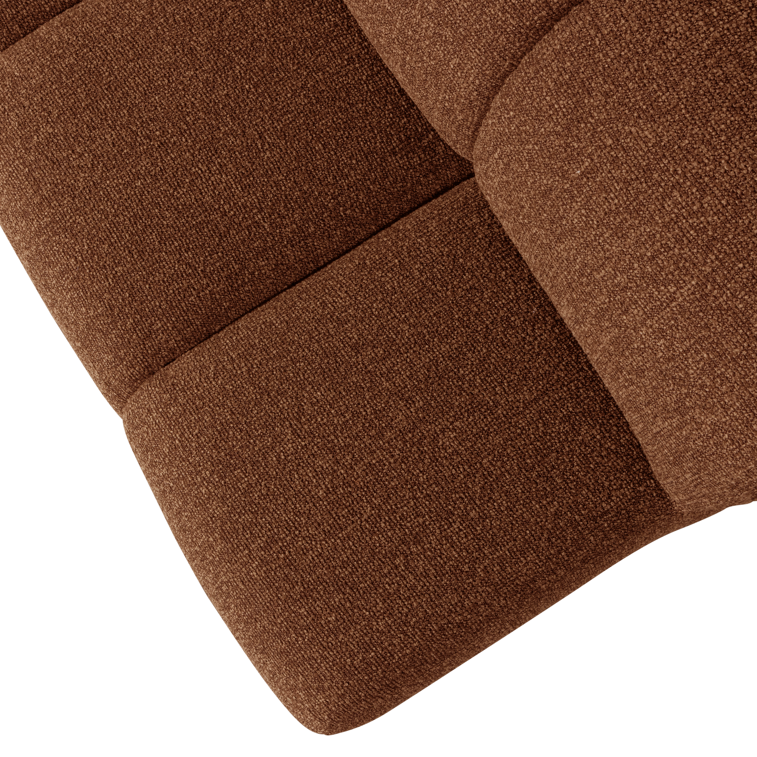 MOJO DINING BENCH 164 CM WITH BACKREST BOUCLE RUST BROWN MEL