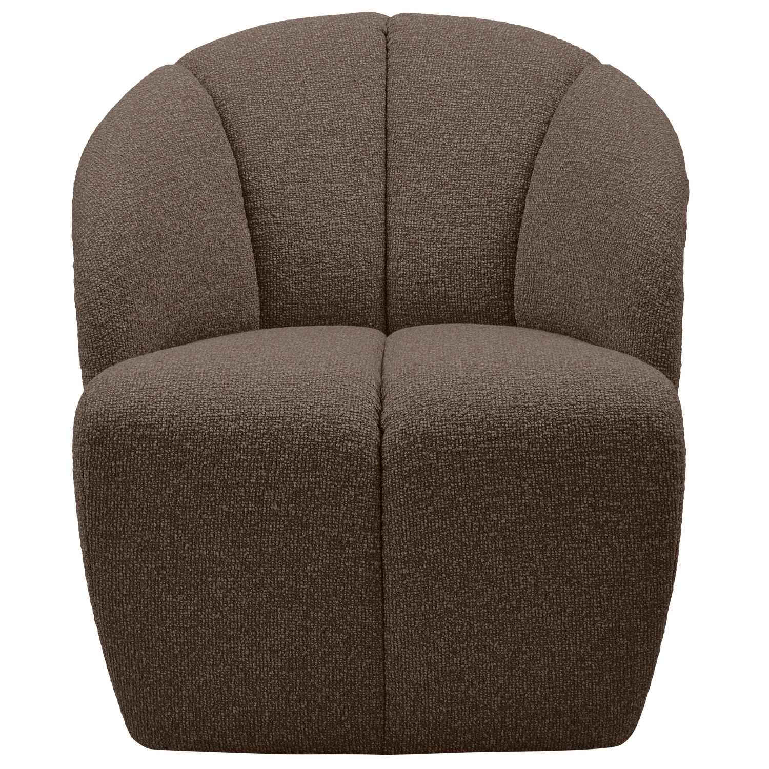 WOOOD fotoliu MOJO SWIVEL ARMCHAIR BOUCLE | 100% Pes | Maro | 75x68x77 cm