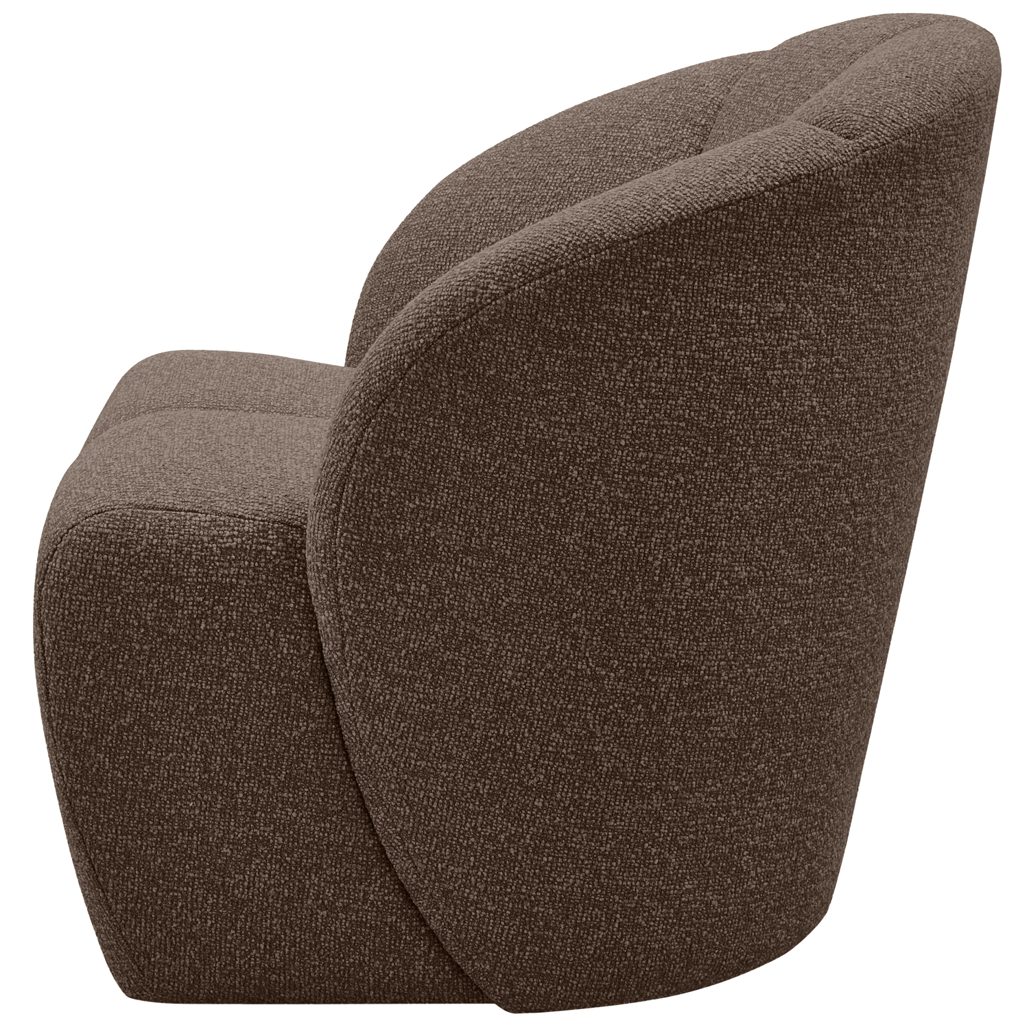 WOOOD fotoliu MOJO SWIVEL ARMCHAIR BOUCLE | 100% Pes | Maro | 75x68x77 cm