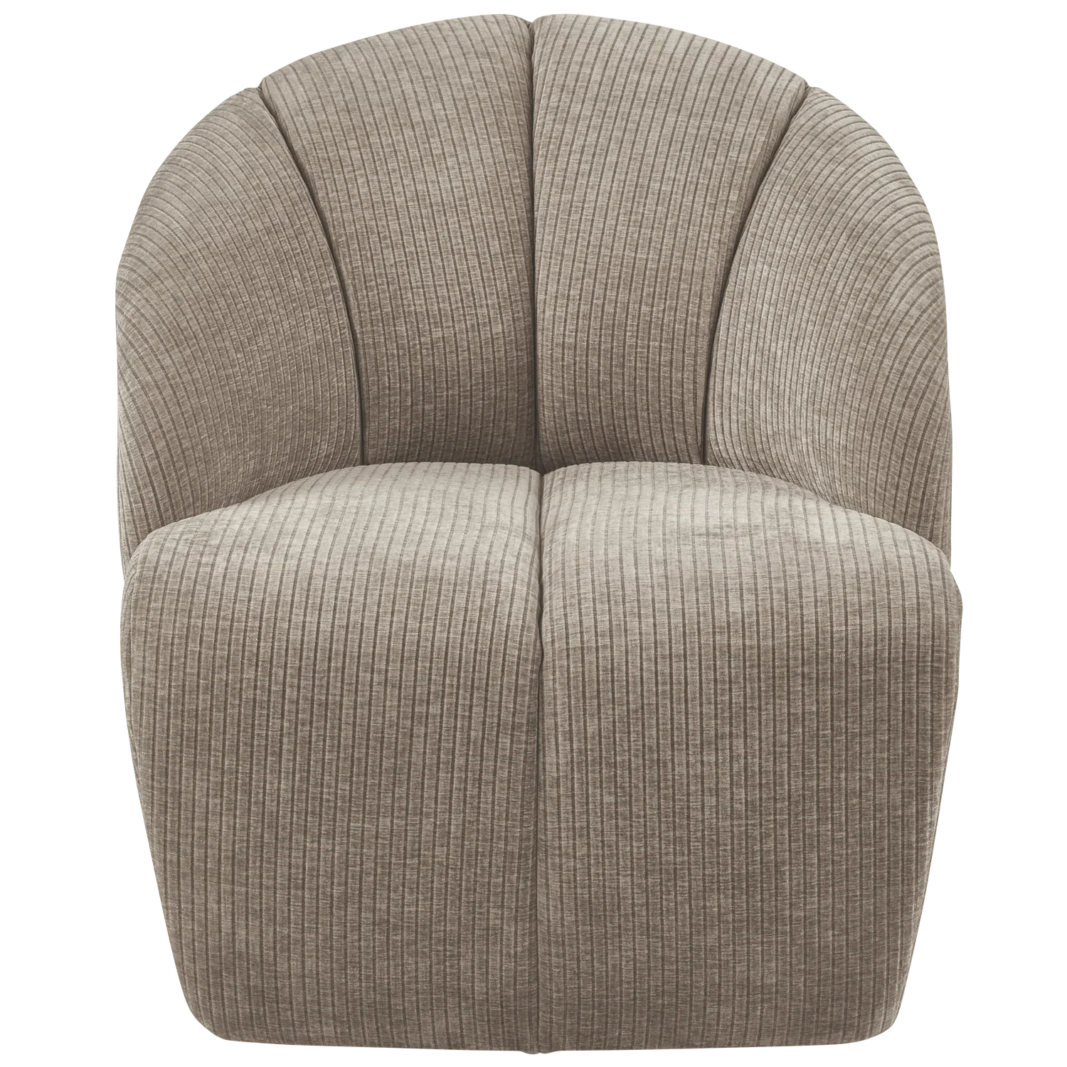 MOJO SWIVEL ARMCHAIR WOVEN RIB FABRIC DARK SAND