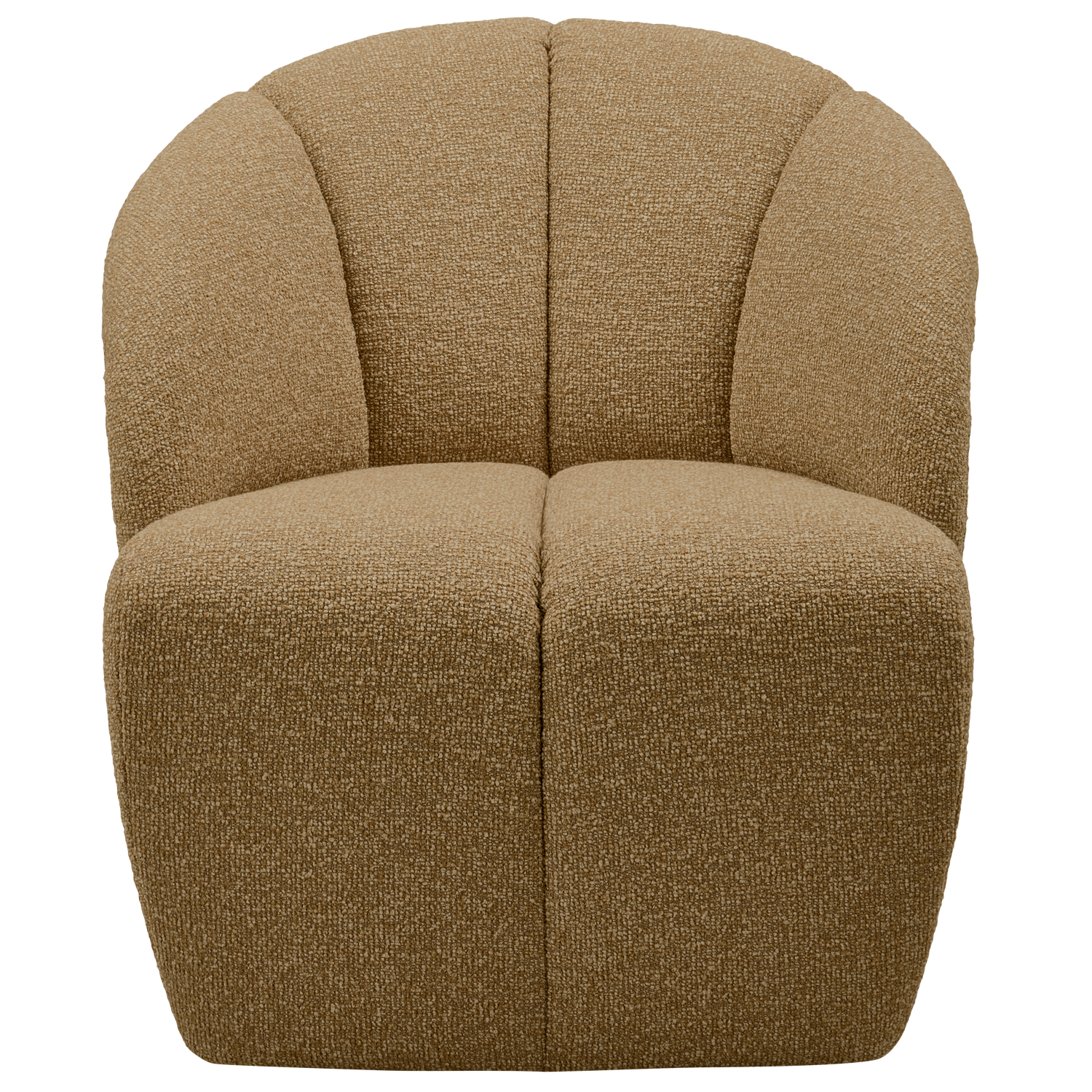 WOOOD fotoliu MOJO SWIVEL ARMCHAIR BOUCLE YELLOW/BROWN MELANGE | 100% Pes | Galben | 75x68x77 cm