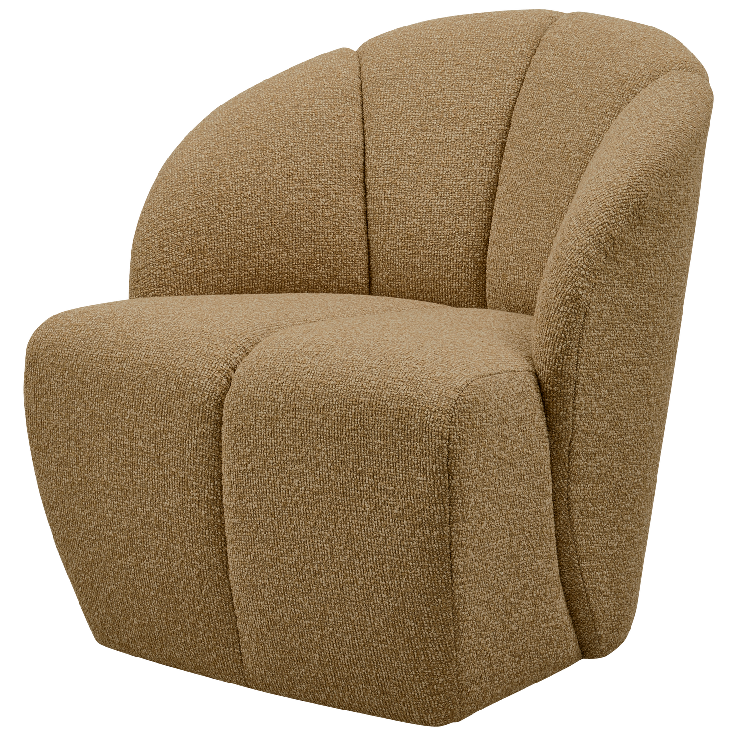 WOOOD fotoliu MOJO SWIVEL ARMCHAIR BOUCLE YELLOW/BROWN MELANGE | 100% Pes | Galben | 75x68x77 cm