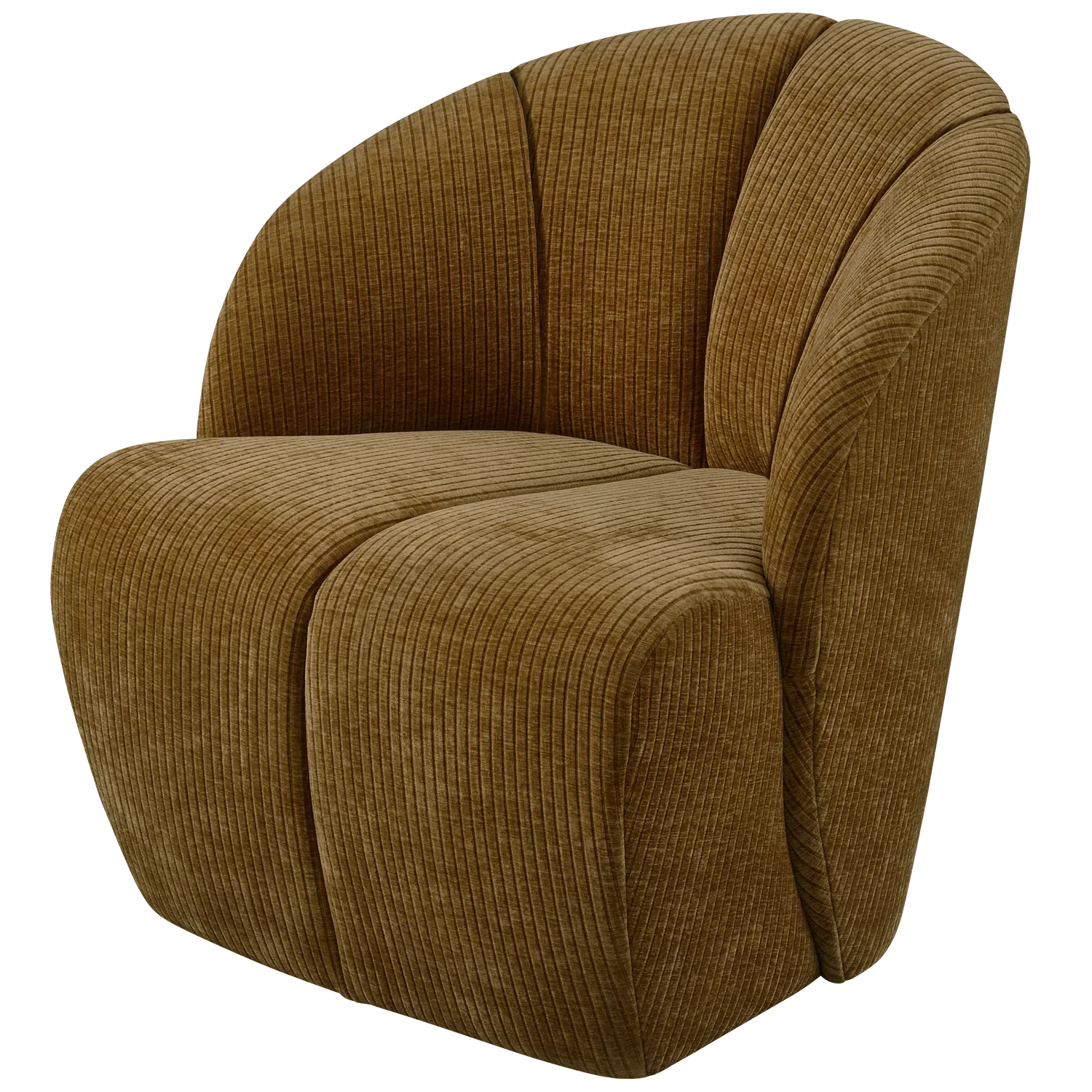 MOJO SWIVEL ARMCHAIR WOVEN RIB FABRIC HONEY YELLOW