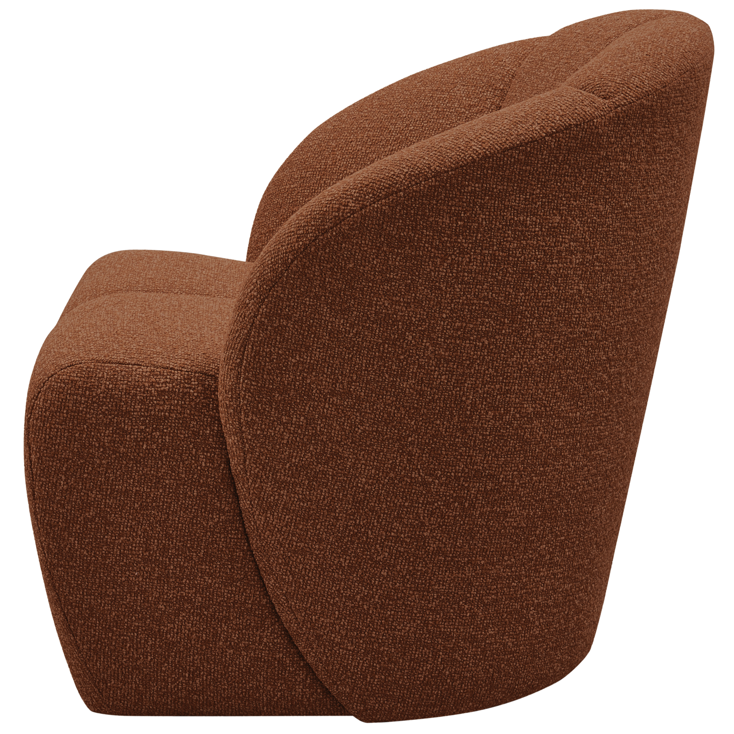 WOOOD fotoliu MOJO SWIVEL ARMCHAIR BOUCLE | 100% Pes | Maro | 75x68x77 cm