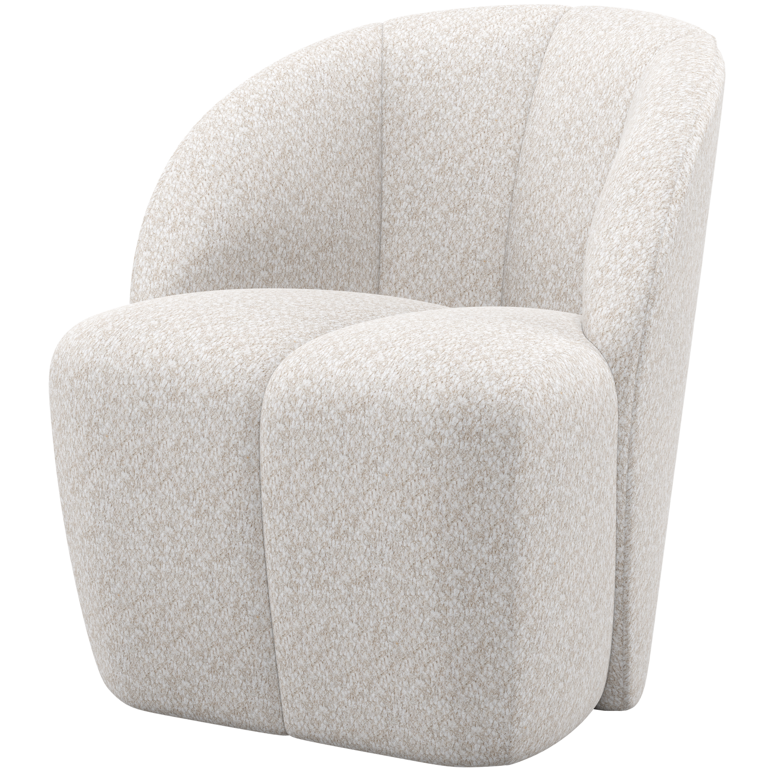 WOOOD fotoliu MOJO SWIVEL ARMCHAIR WOOLLY | 100% Pes | Ecru | 75x68x77 cm