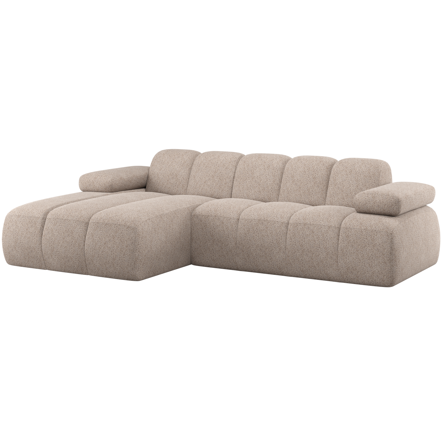 MOJO CHAISE LONGUE SOFA LEFT WOOLLY DARK SAND