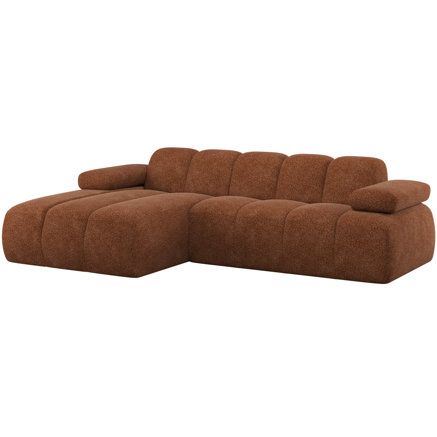WOOOD canapea mare MOJO CHAISE LONGUE | 100% Pes | Maro | 74x284x160 cm