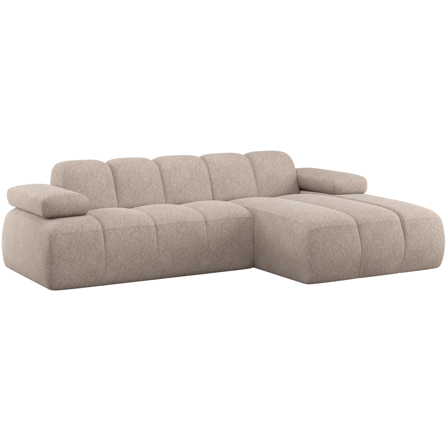 MOJO CHAISE LONGUE SOFA RIGHT WOOLLY DARK SAND
