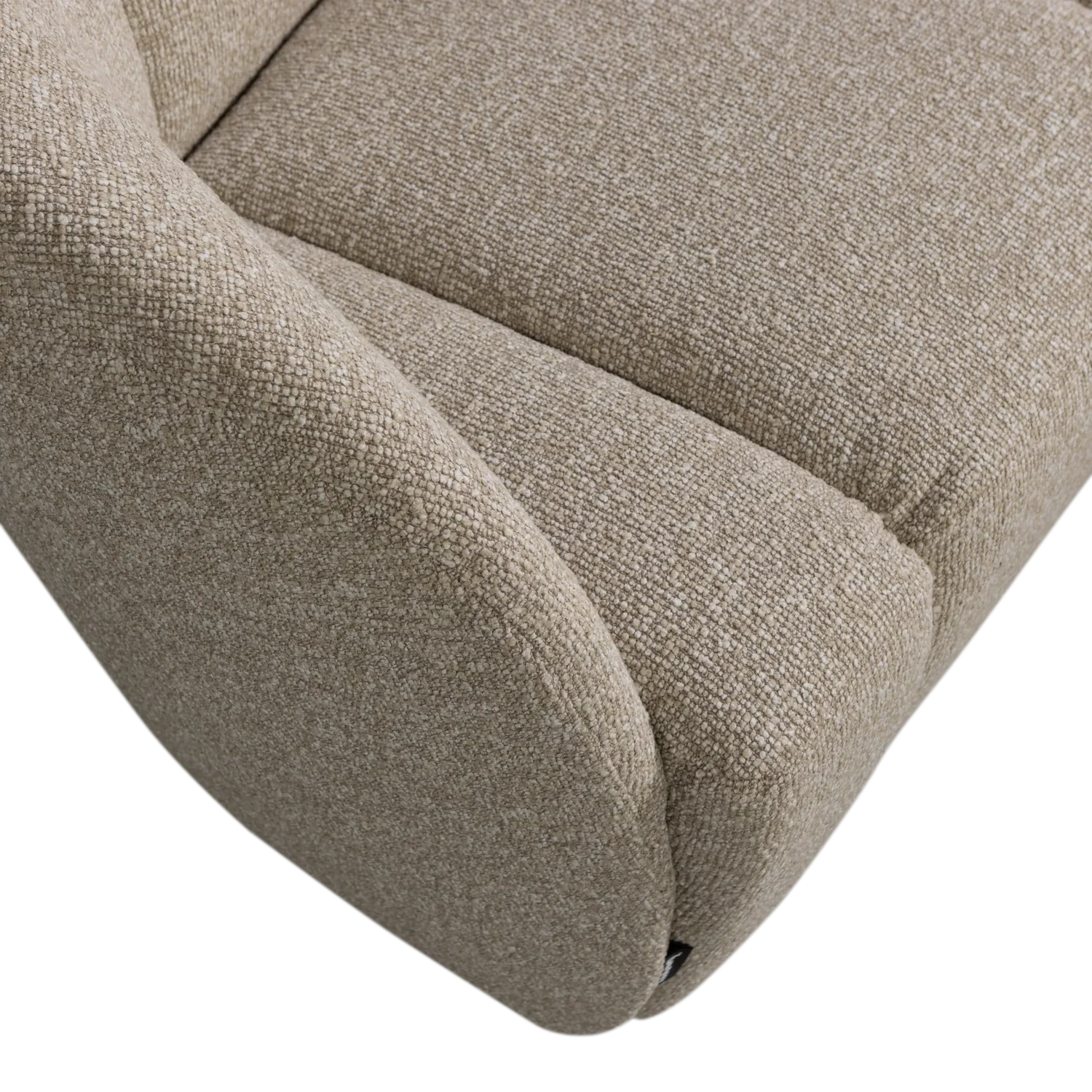 MOJO 2-SEATER BENCH LEFT BOUCLE BEIGE MELANGE