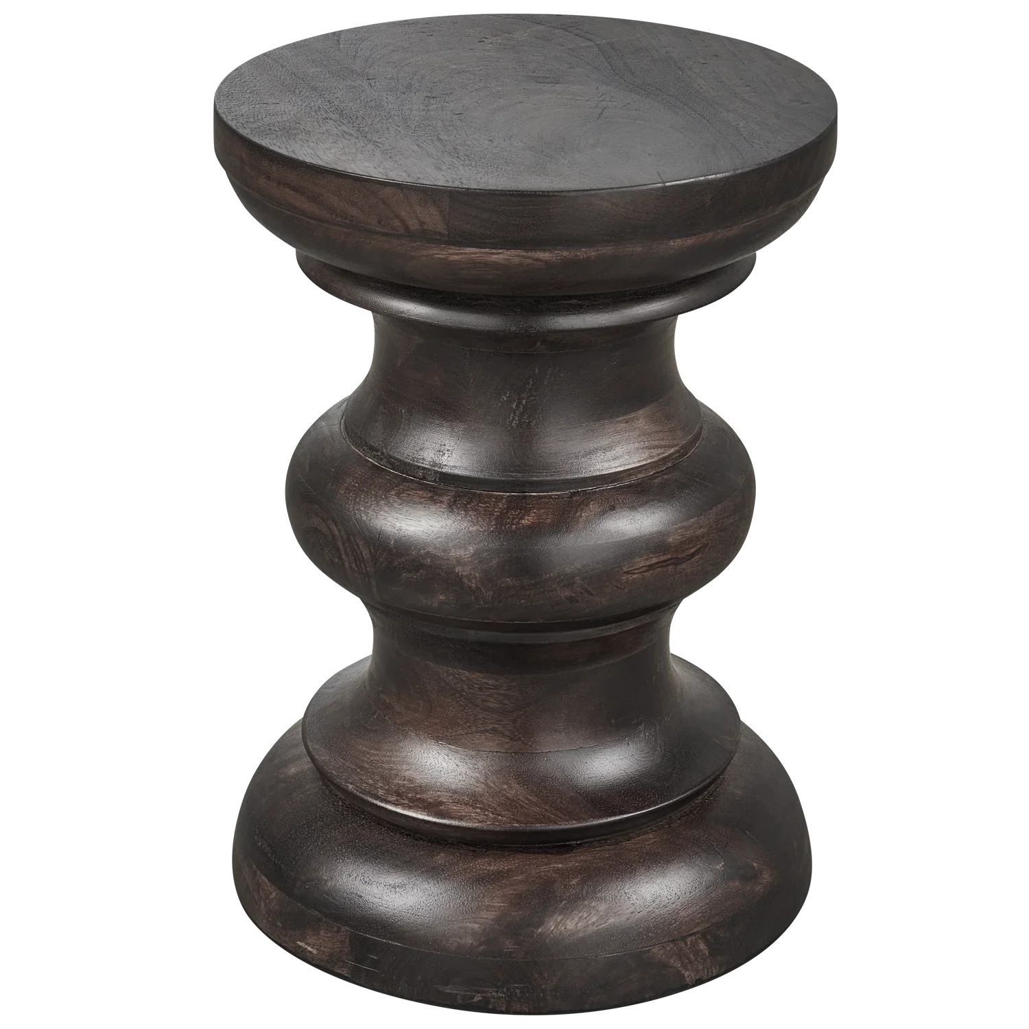 JONAH SIDE TABLE MANGO WOOD DARK BROWN 42xO30CM
