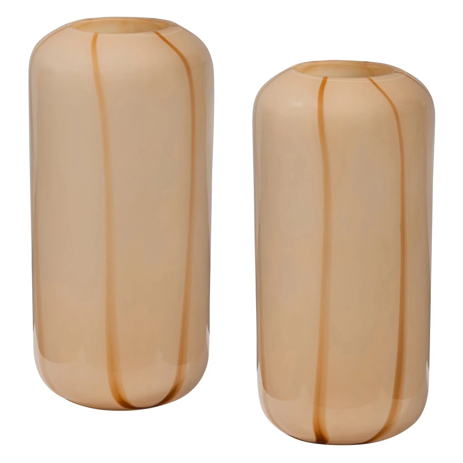 ARLES VASE GLASS WITH STRIPE NATURAL