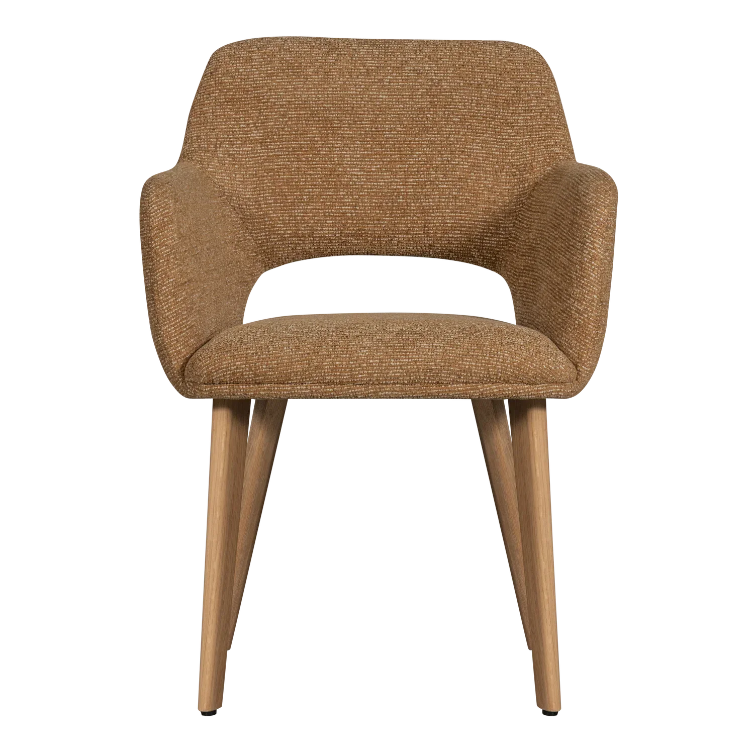 MURAT DINING CHAIR YELLOW WITH WOODEN LEG NATURAL