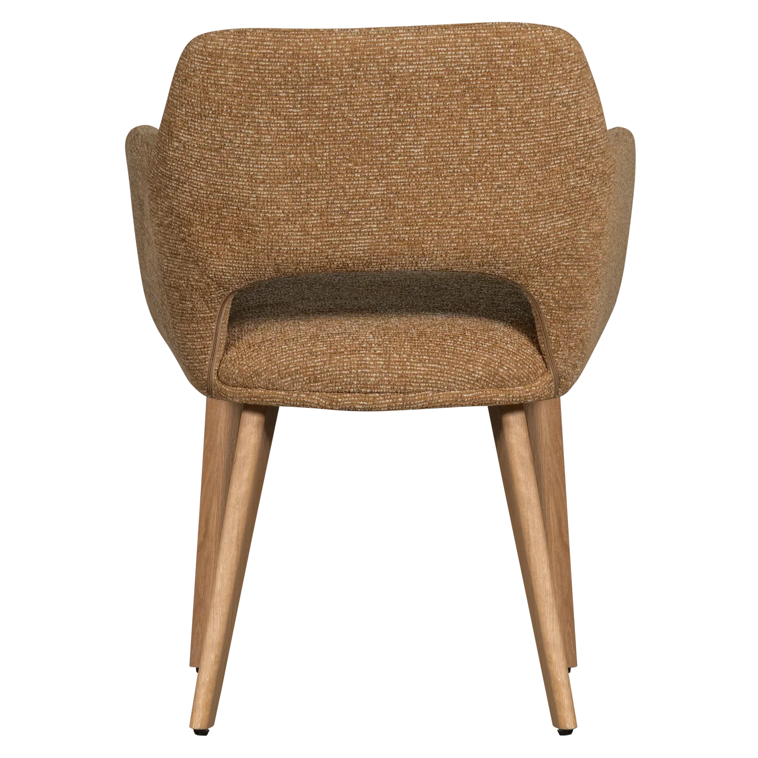 MURAT DINING CHAIR YELLOW WITH WOODEN LEG NATURAL