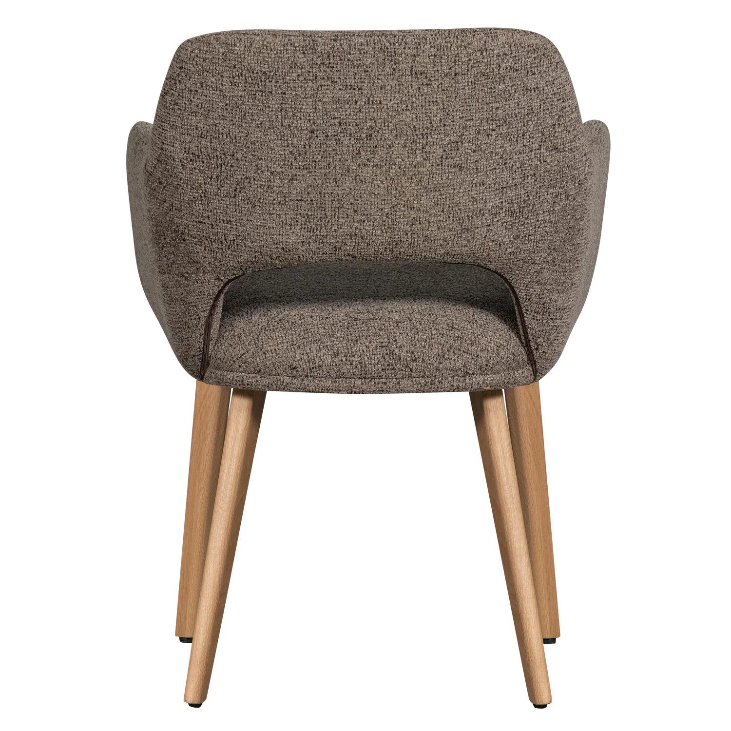 MURAT DINING CHAIR TAUPE WITH WOODEN LEG NATURAL