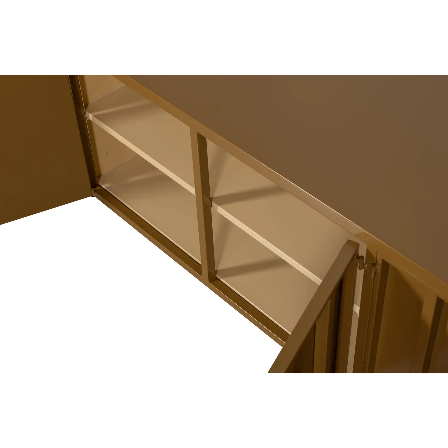 LEVEL TV STAND METAL HONEY YELLOW 44x160CM