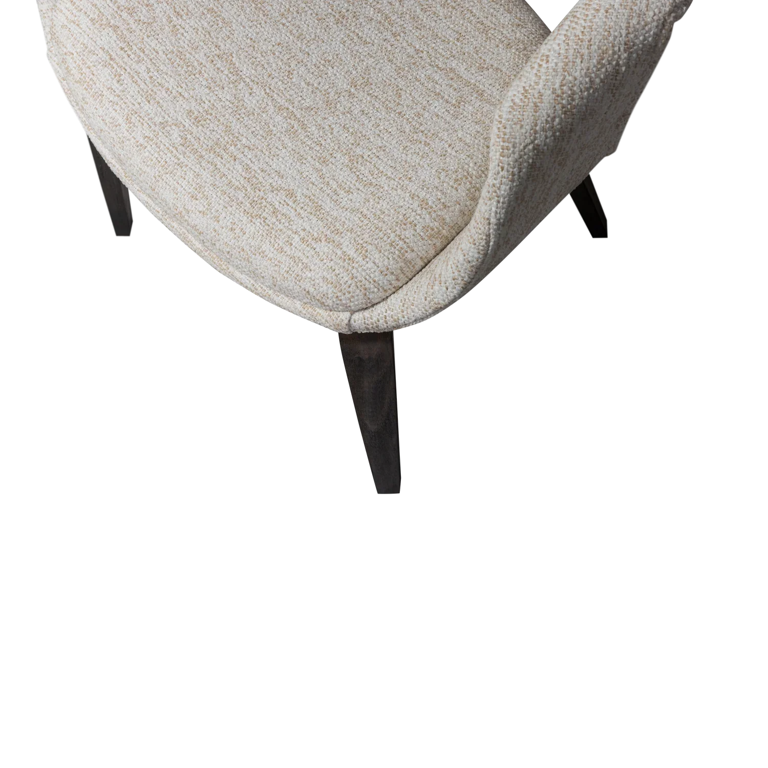 YOSSI DINING CHAIR NATURAL WITH WOODEN LEG DARK BROWN