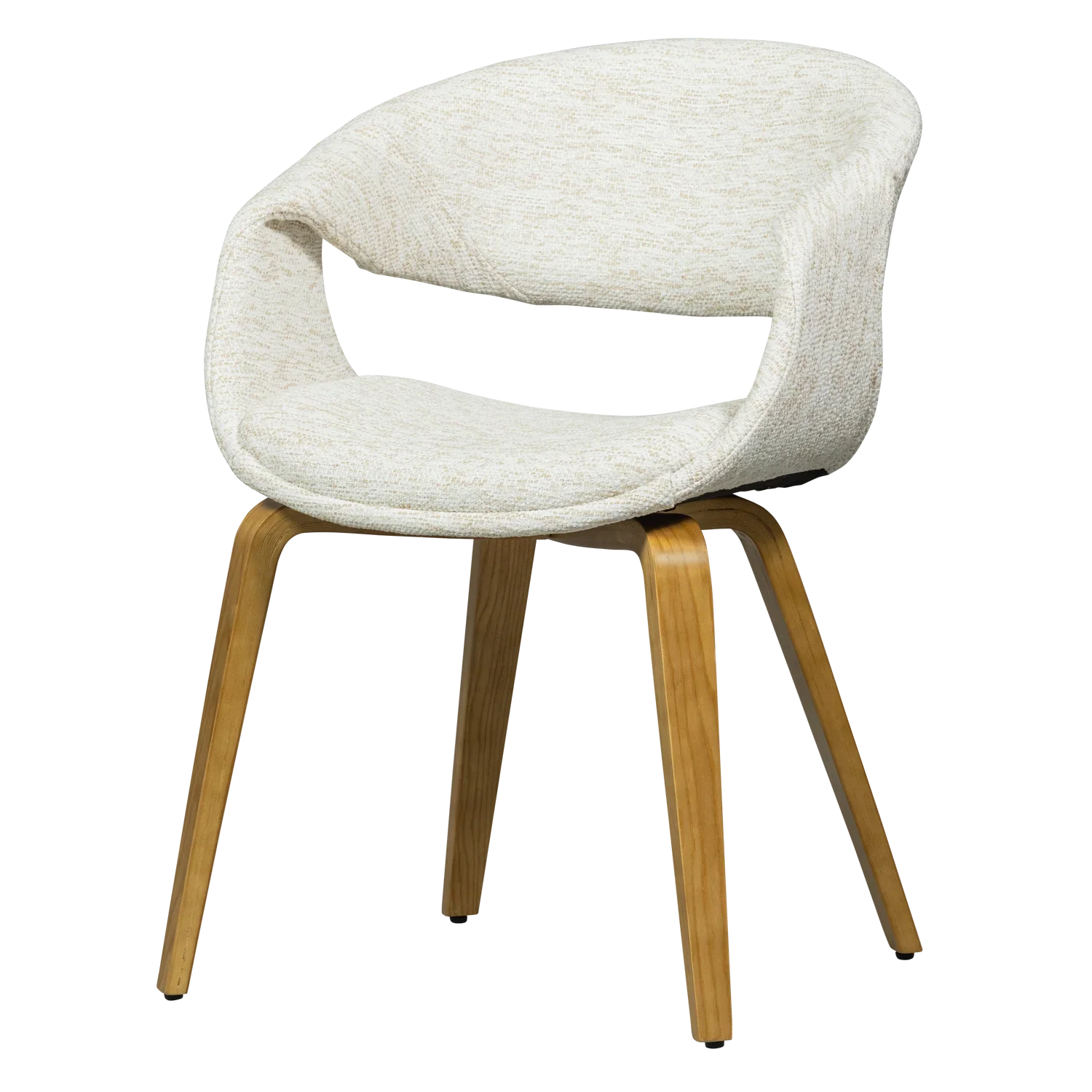 YOSSI DINING CHAIR NATURAL WITH WOODEN LEG NATURAL