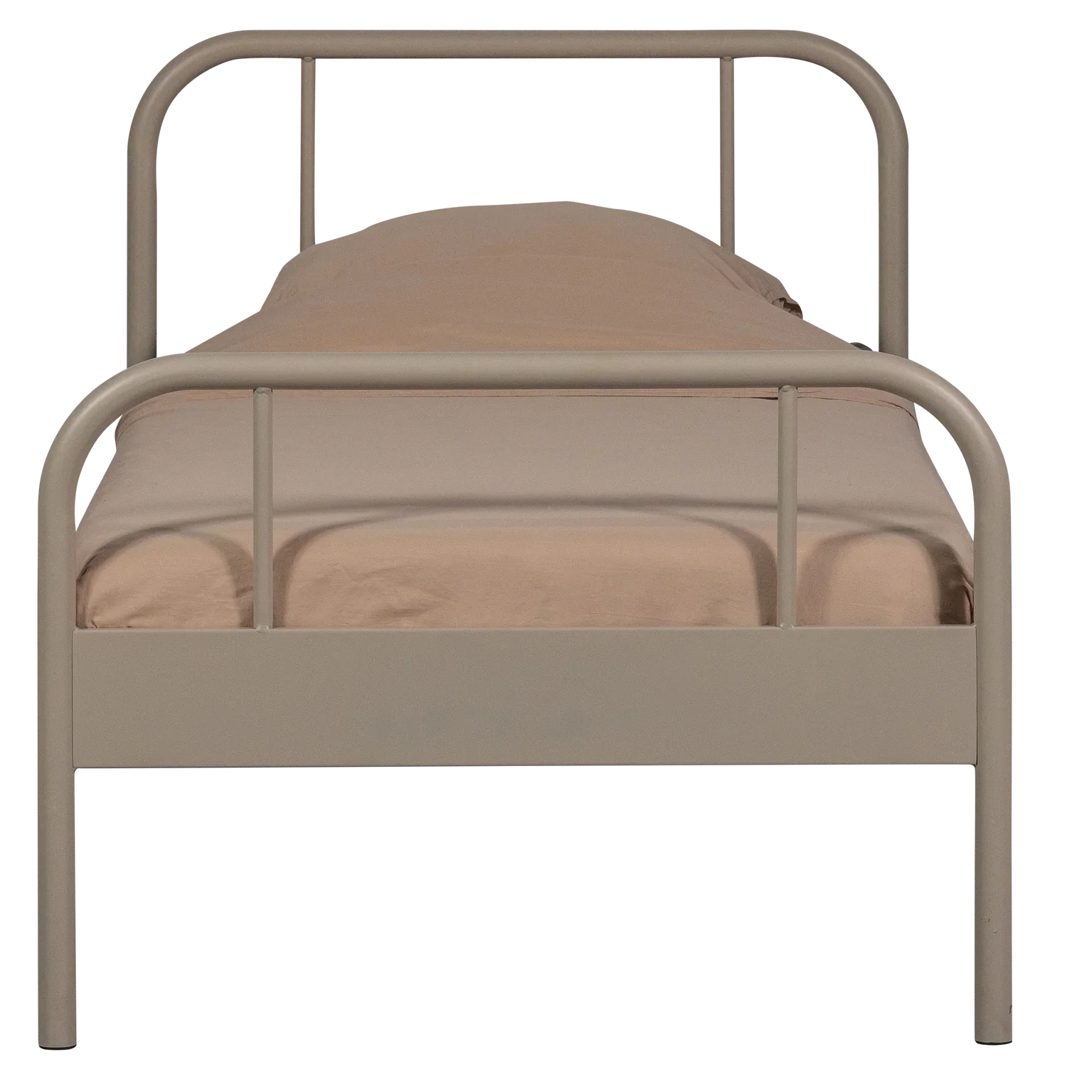 MATA SINGLE BED METAL SAND 90x200CM