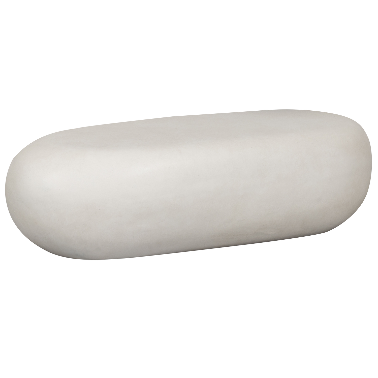 PEBBLE COFFEE TABLE WHITE 28x100x43CM