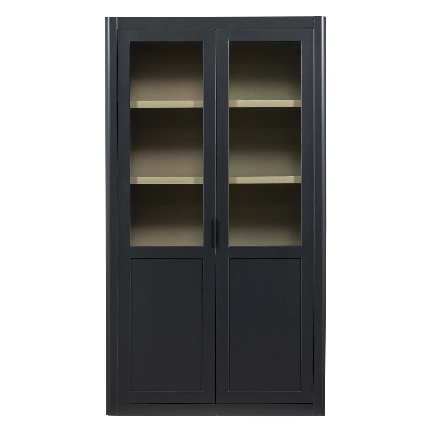 GUNNAR SHOWCABINET PINE MATT BLACK [fsc]