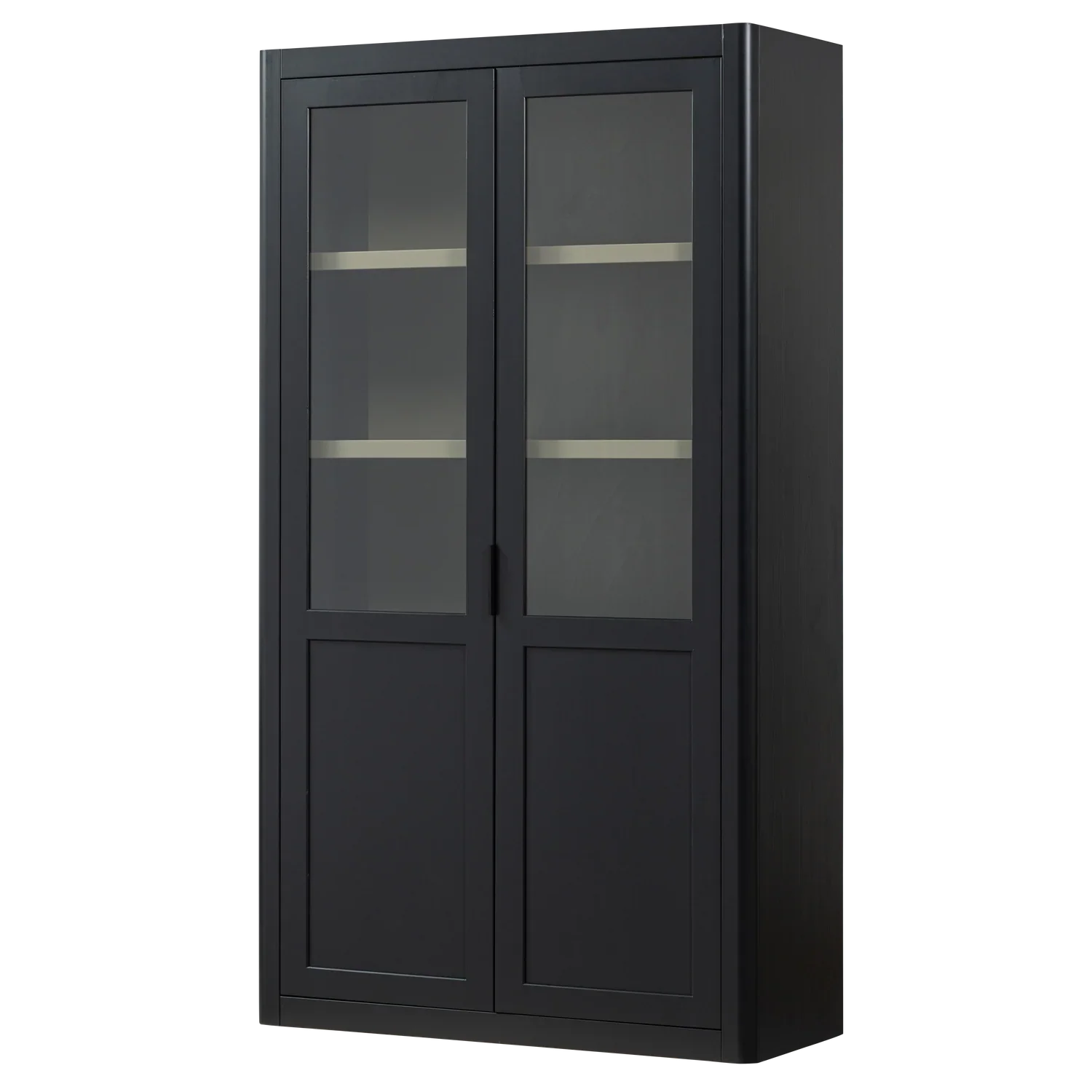 GUNNAR SHOWCABINET PINE MATT BLACK [fsc]