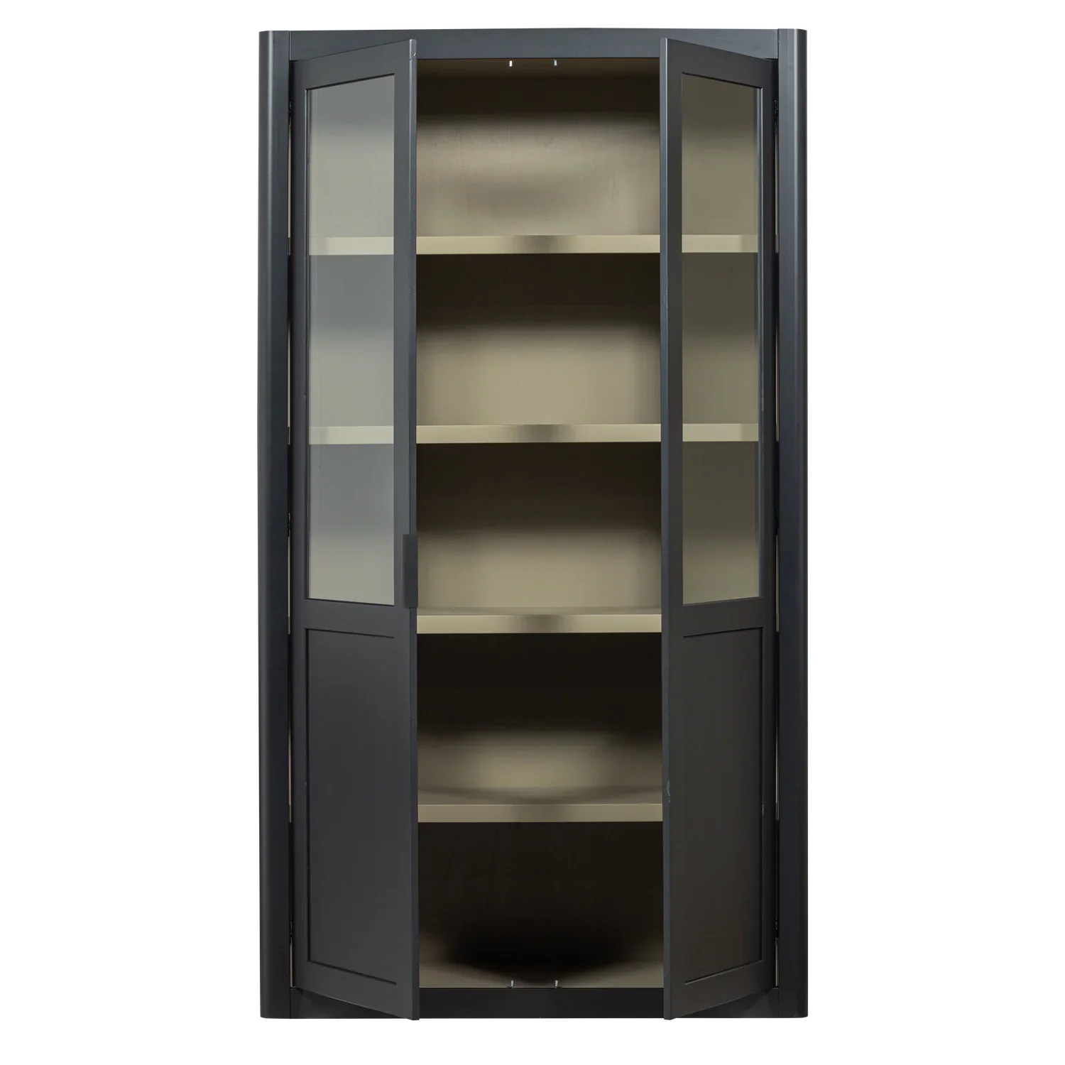 GUNNAR SHOWCABINET PINE MATT BLACK [fsc]