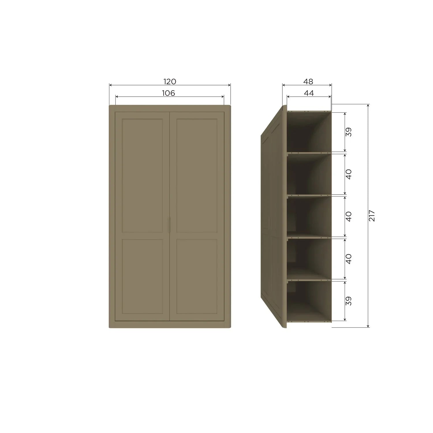 GUNNAR STORAGE CABINET PINE MUD [fsc]