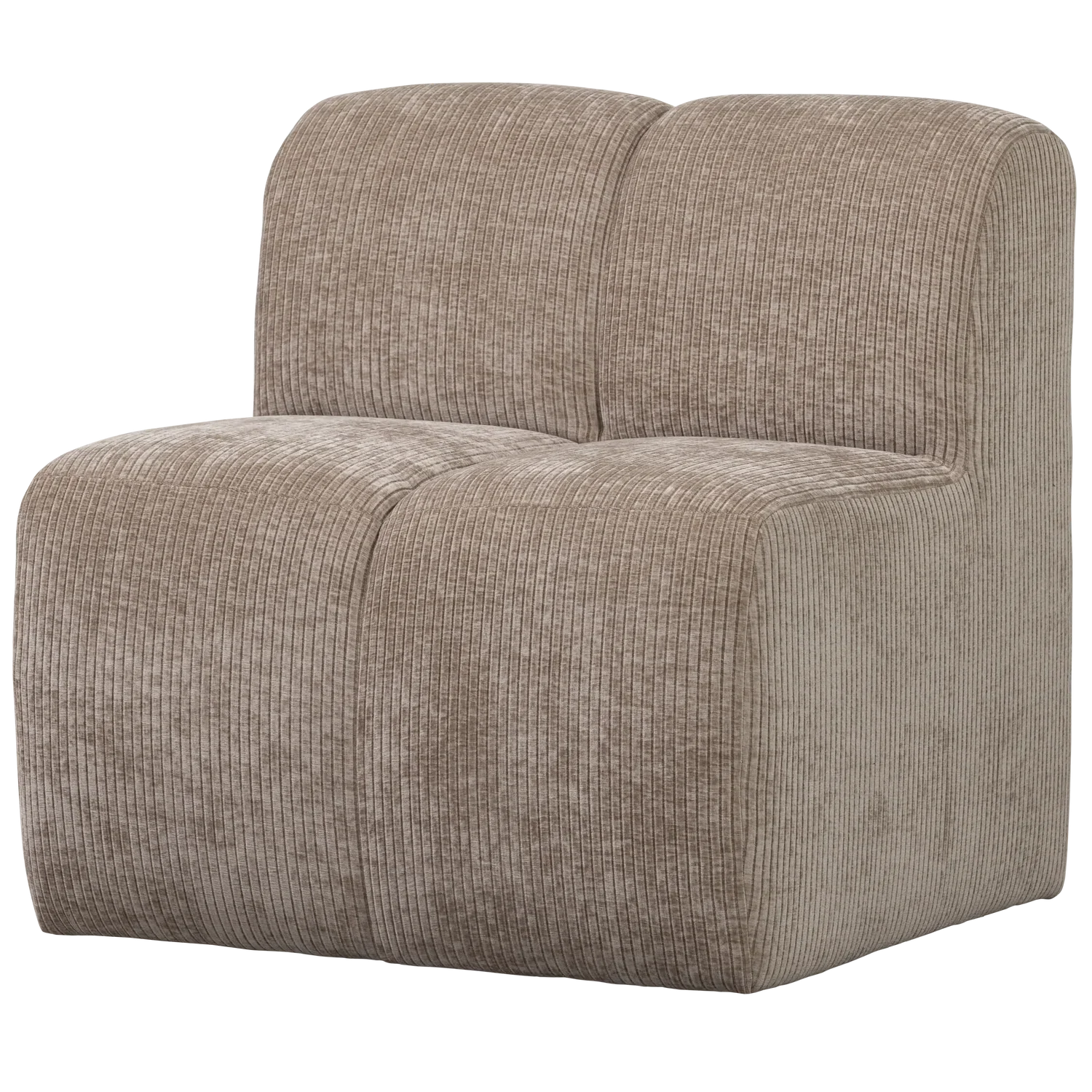 MOJO DINING BENCH 84CM WITH BACKREST RIB FABRIC DARK SAND