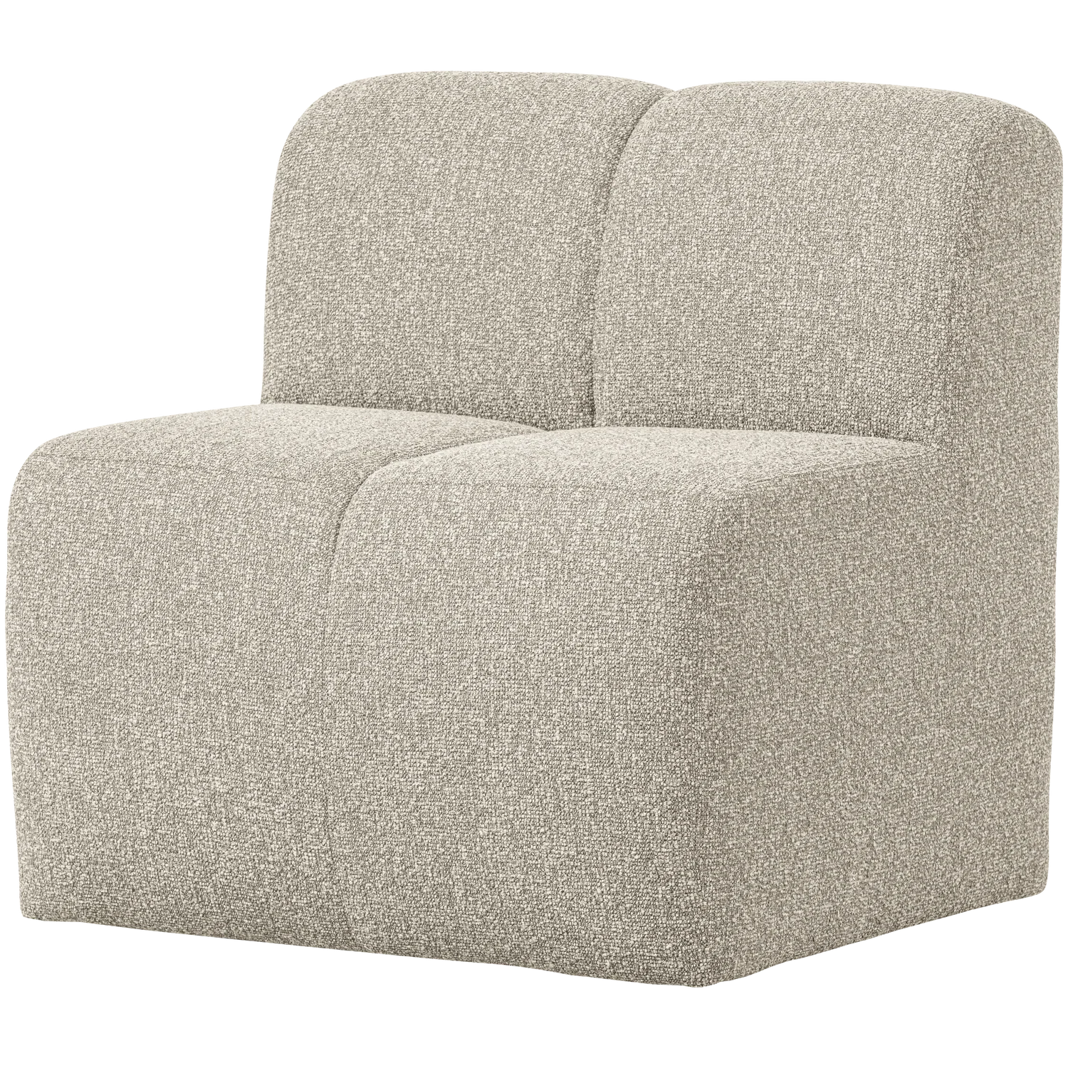 MOJO DINING BENCH 84CM WITH BACKREST BOUCLE BEIGE MELANGE