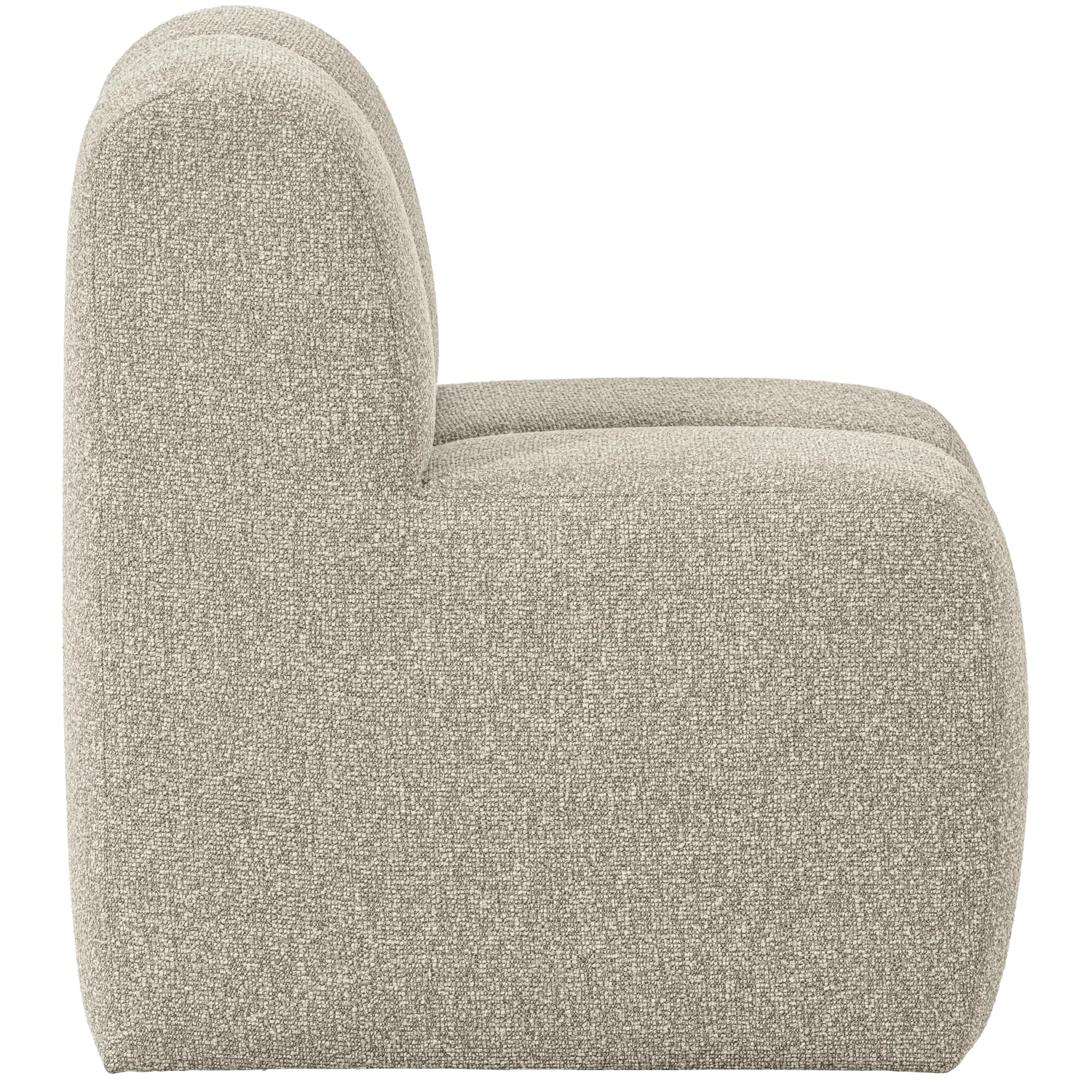 MOJO DINING BENCH 84CM WITH BACKREST BOUCLE BEIGE MELANGE