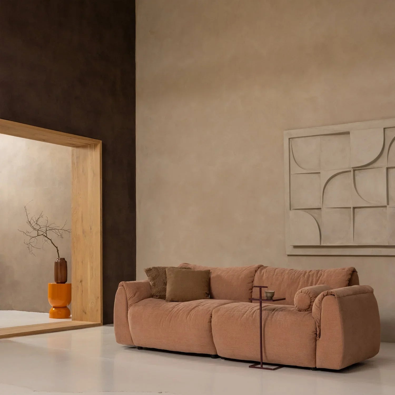 TOSTE SIDE TABLE METAL AUBERGINE