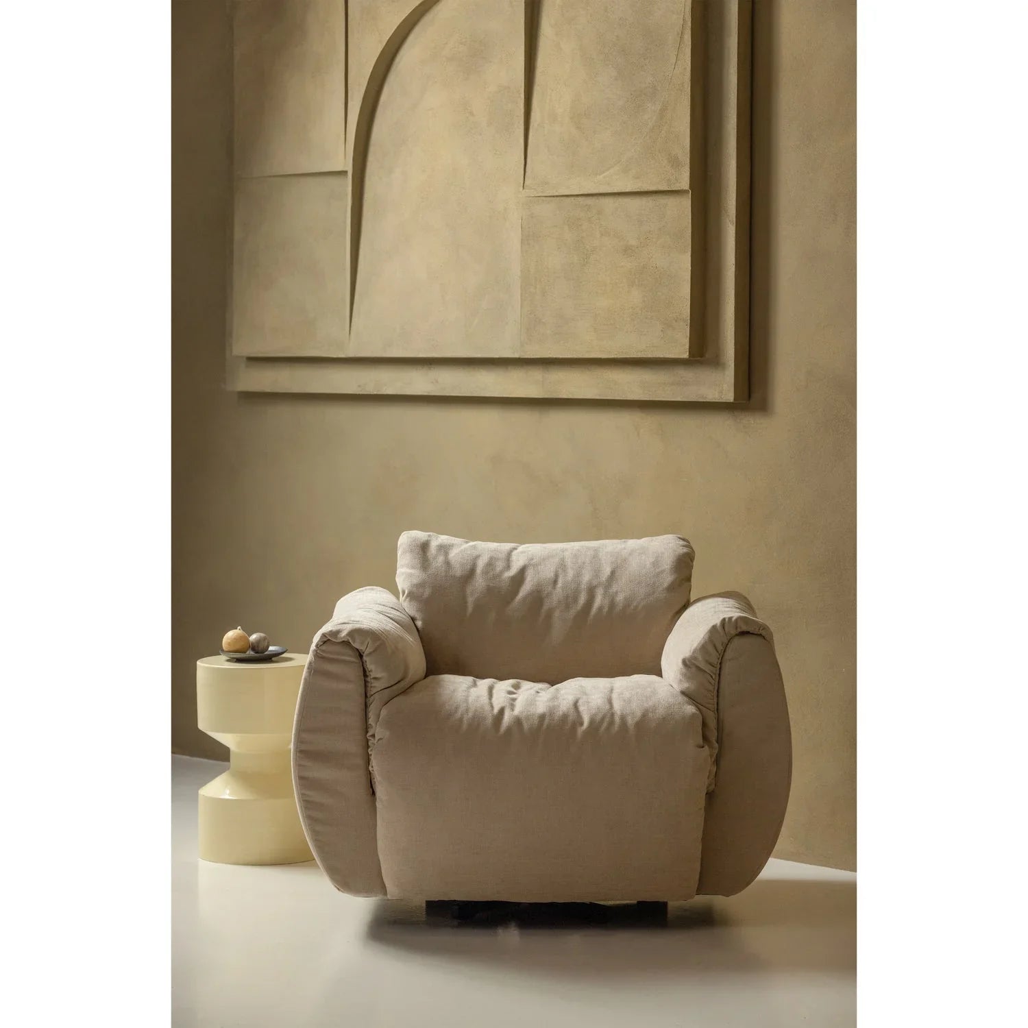 HIDDE SIDE TABLE METAL YELLOW