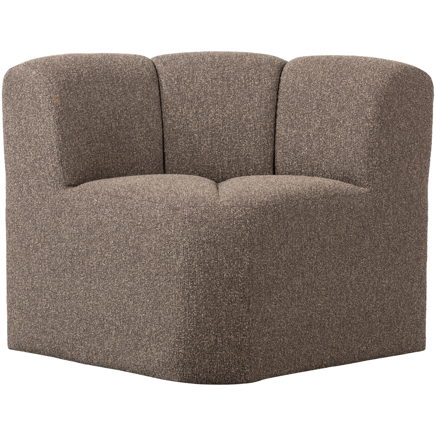 MOJO DINING BENCH CORNER WITH BACKREST BOUCLE BROWN MELANGE