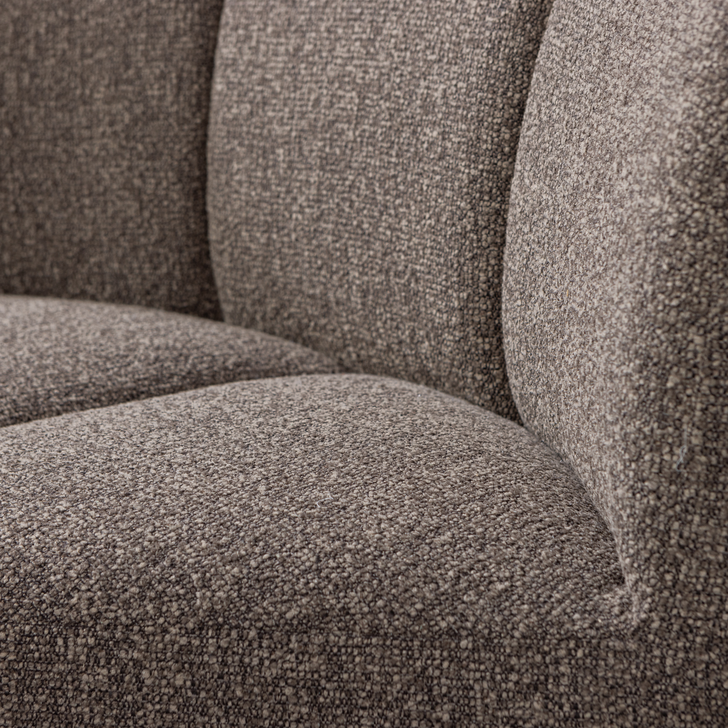 MOJO DINING BENCH CORNER WITH BACKREST BOUCLE BROWN MELANGE