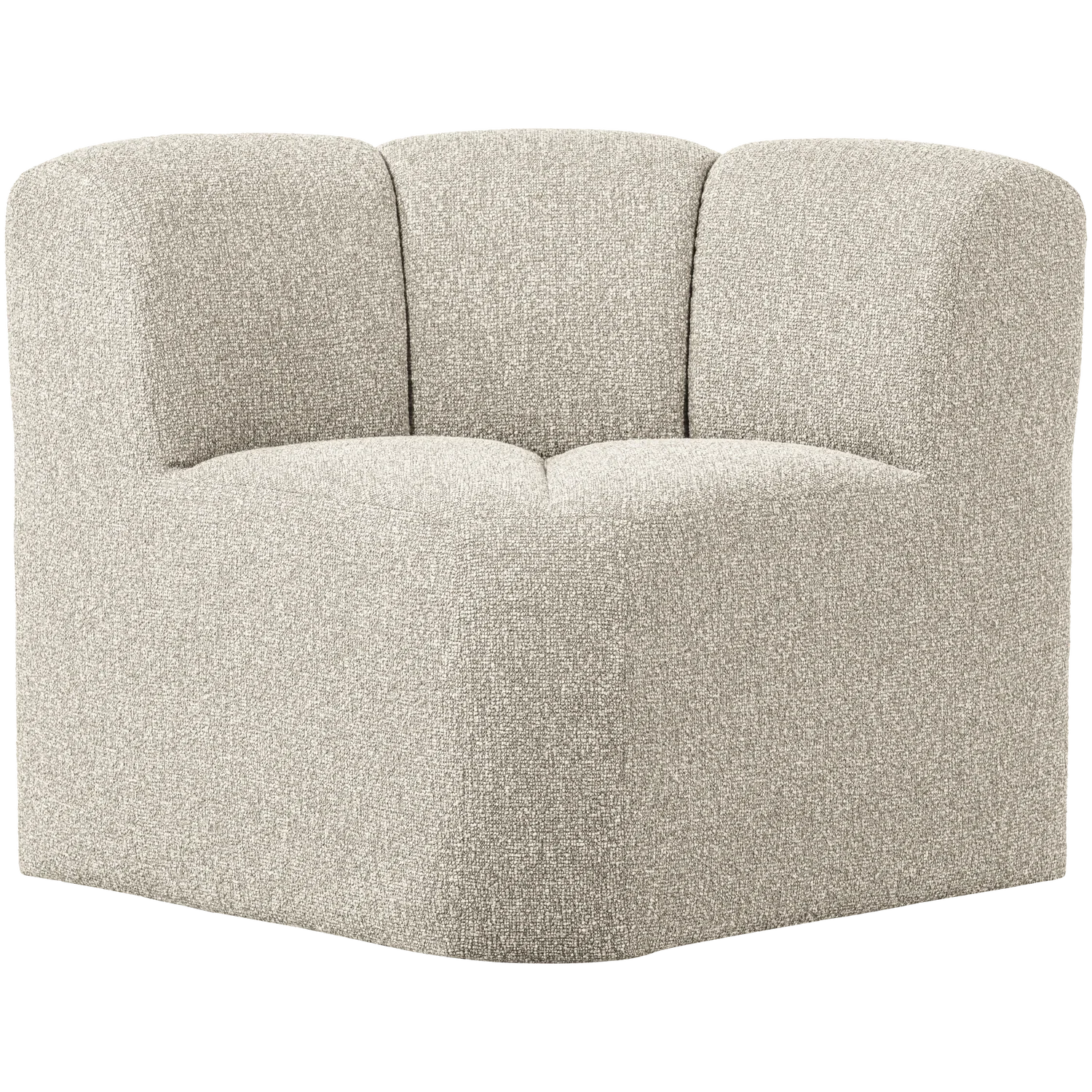 MOJO DINING BENCH CORNER WITH BACKREST BOUCLE BEIGE MELANGE