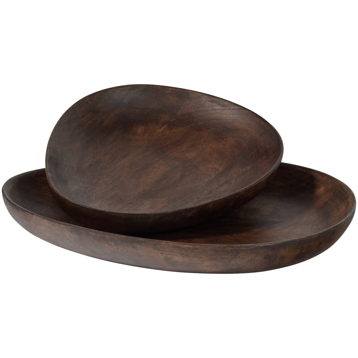 SEVRAN SERVING TRAY MANGO WOOD BROWN - SET OF 2