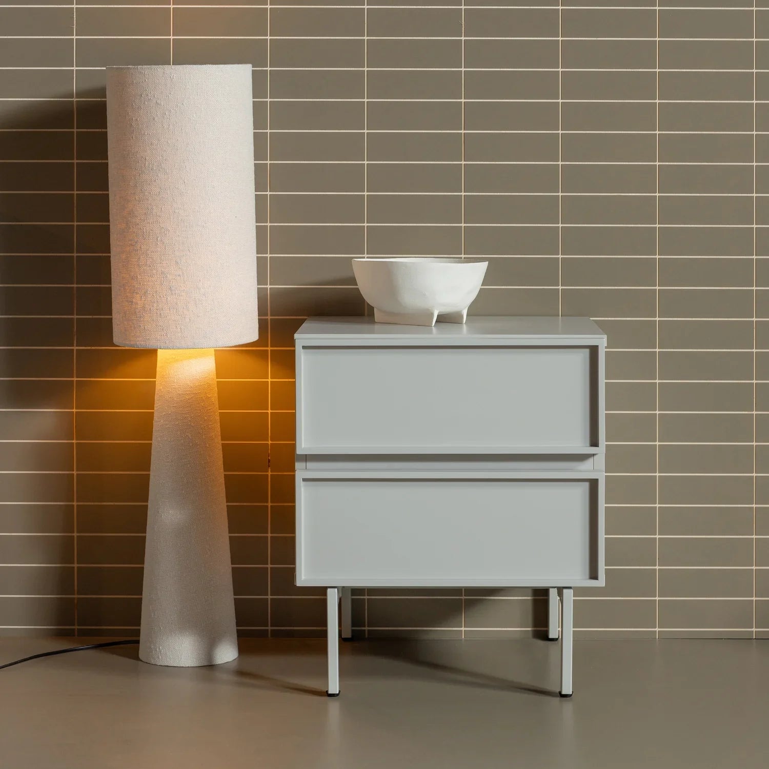 TOURS DRESSER/NIGHTSTAND WITH 2 DRAWERS MELAMINE/MDF SAND